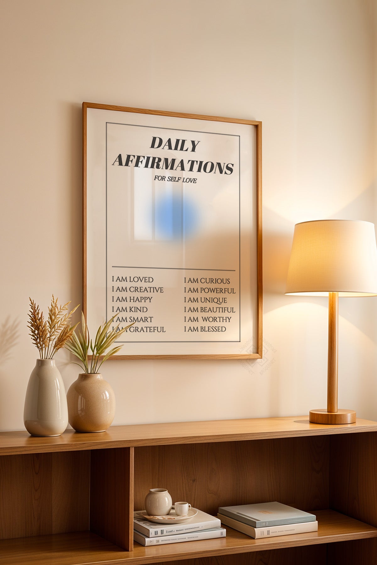 Aura Serisi Ahşap Çerçeveli Poster, Tablo No:120