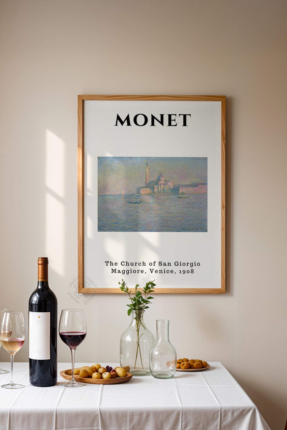 Claude Monet Serisi Ahşap Çerçeveli Poster, Tablo Duvar Dekoru No:18