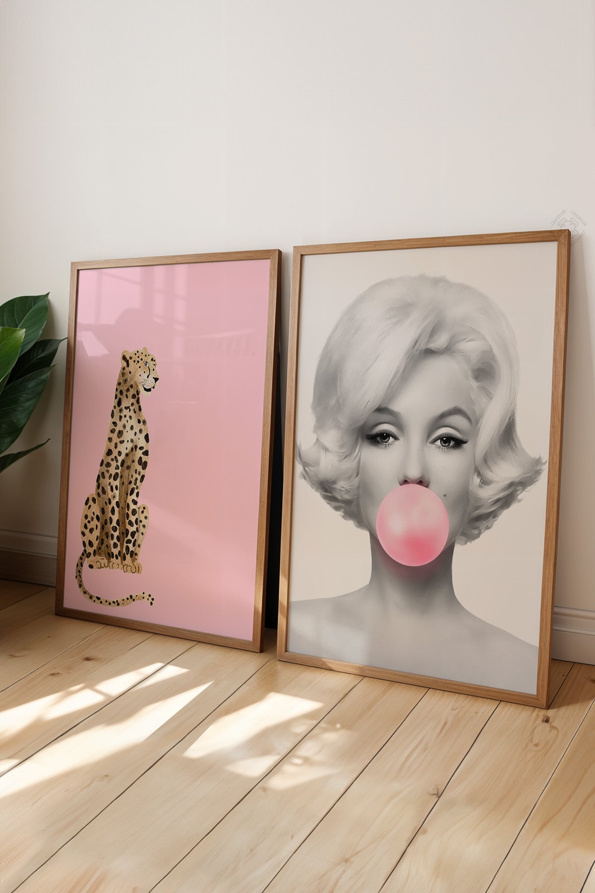 Marilyn Monroe 2'li Ahşap Çerçeveli Poster, Tablo Seti No:6