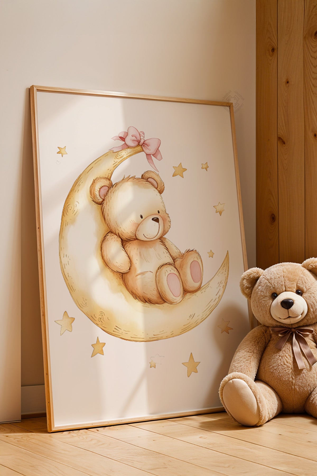 Çocuk Odası, Bebek Odası Ahşap Çerçeveli Poster, Tablo No:54