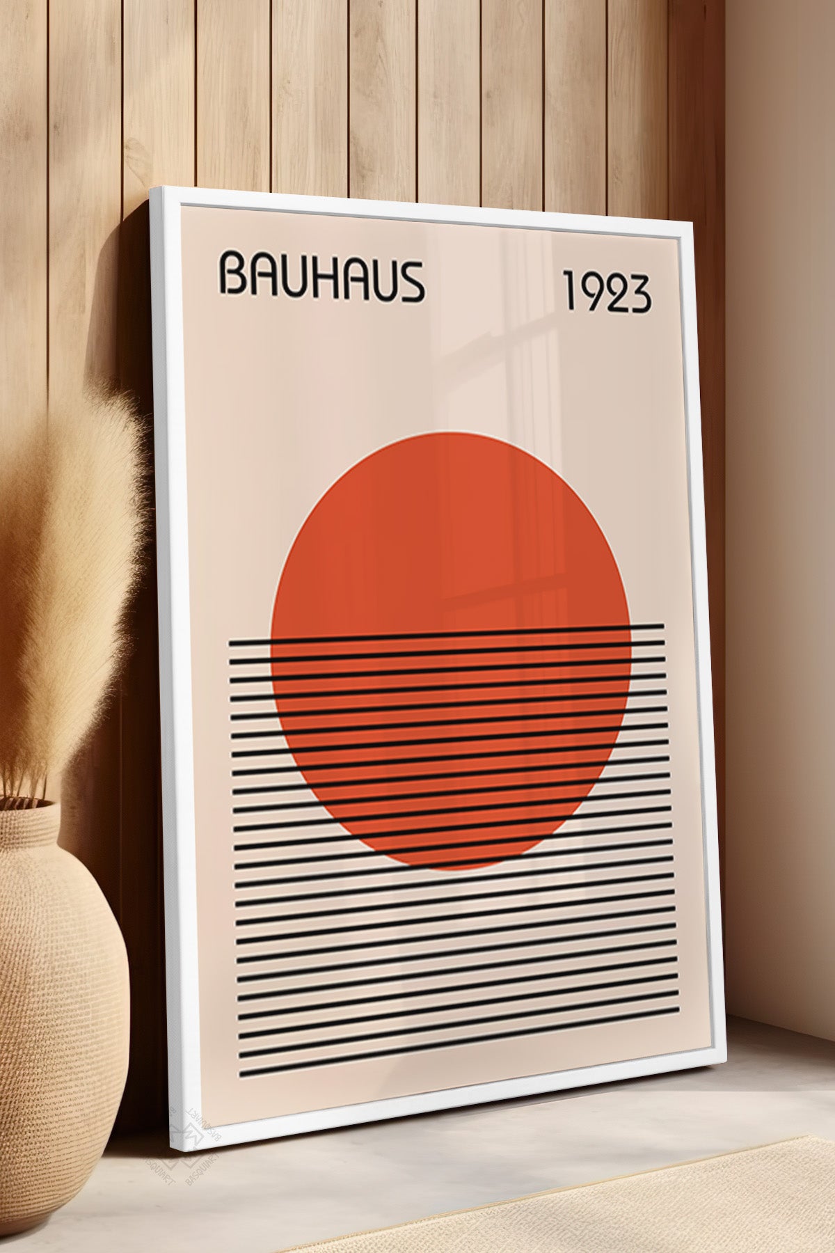 Bauhaus Serisi Beyaz Çerçeveli Poster, Tablo No:27