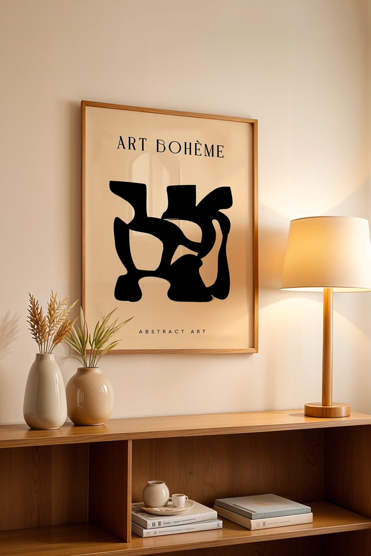 Bohemian Serisi Ahşap Çerçeveli Poster, Tablo No:137