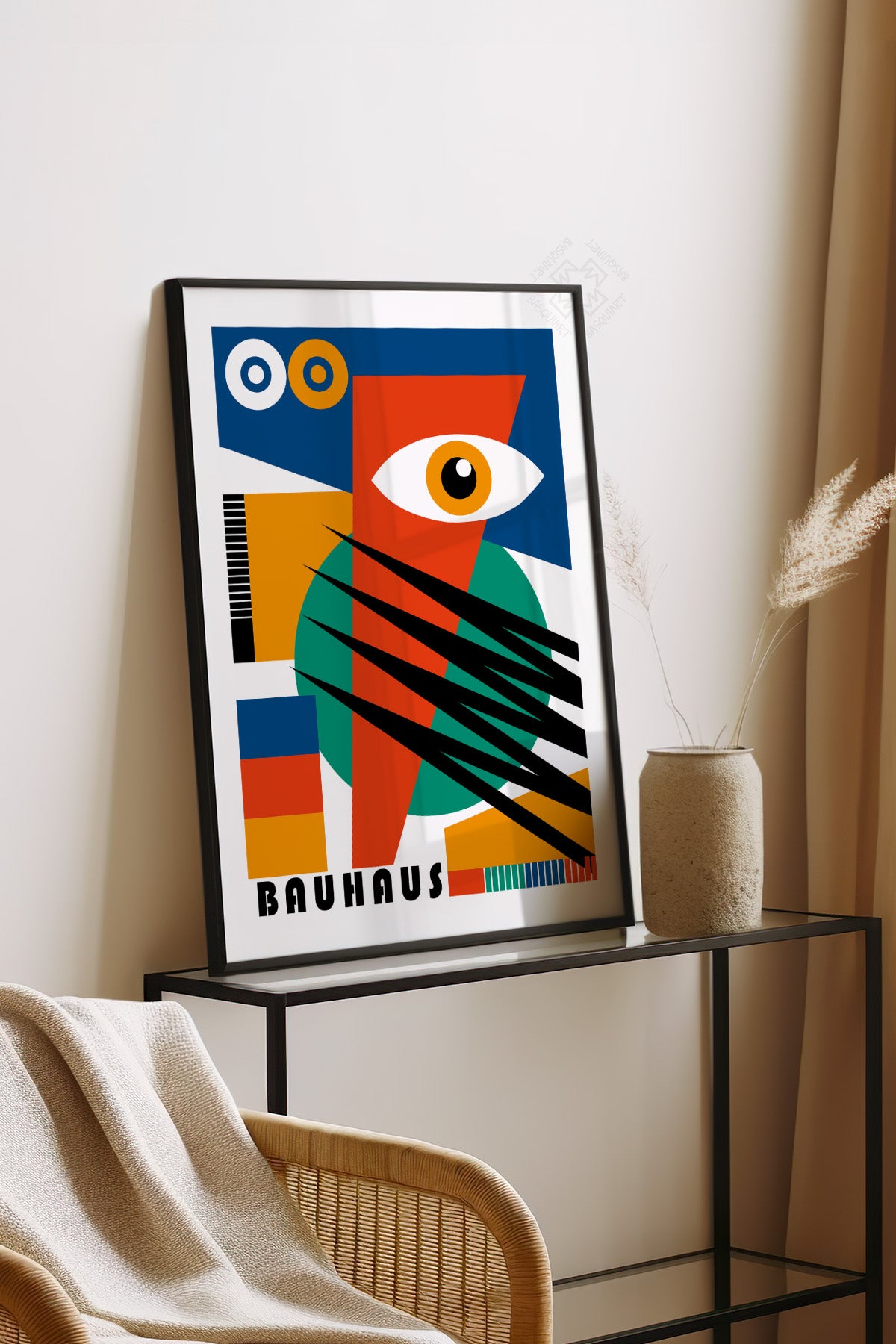 Bauhaus Serisi Siyah Çerçeveli Poster, Tablo No:1