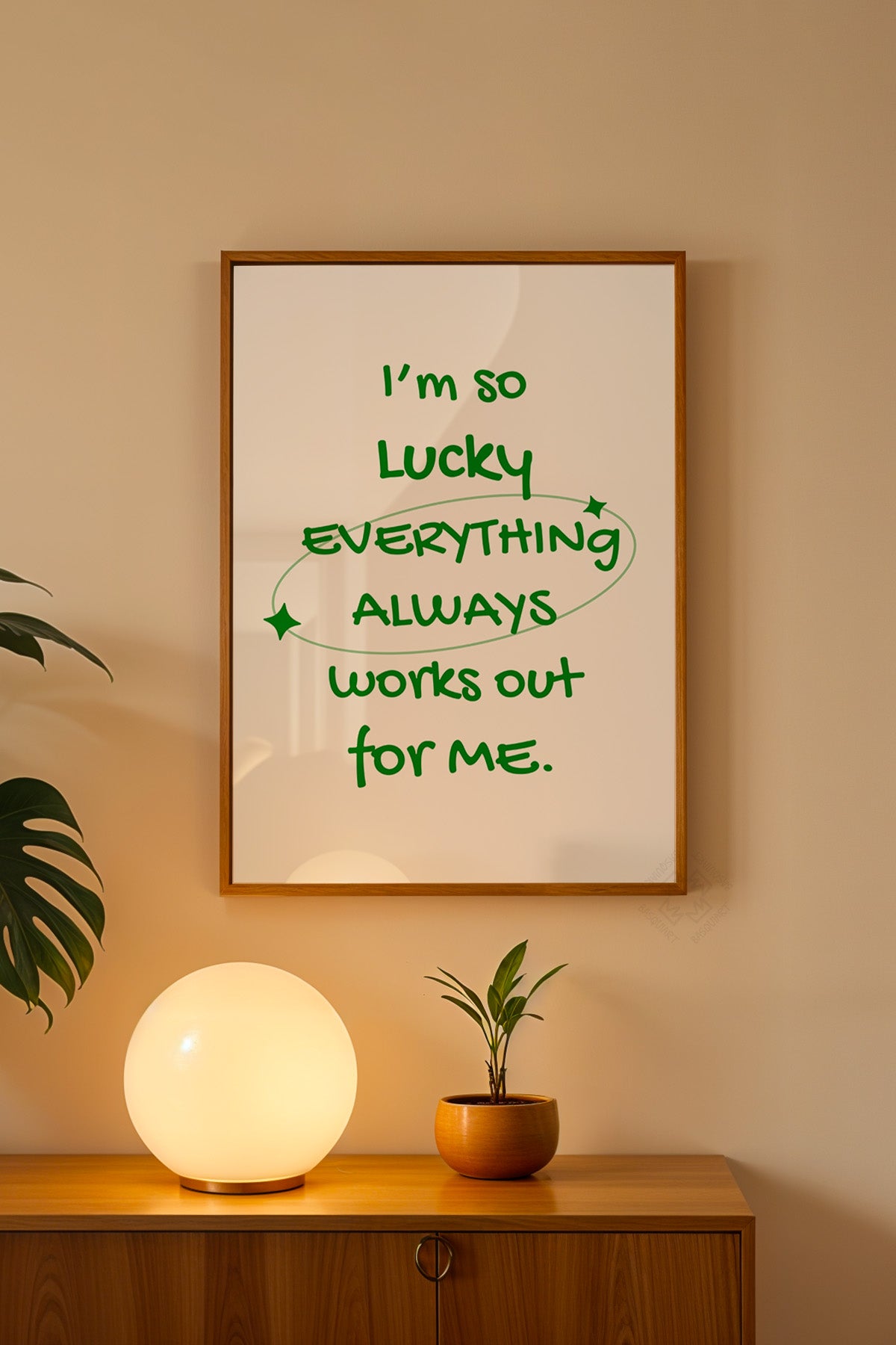 Lucky You Serisi Ahşap Çerçeveli Poster, Tablo Duvar Dekoru No:133