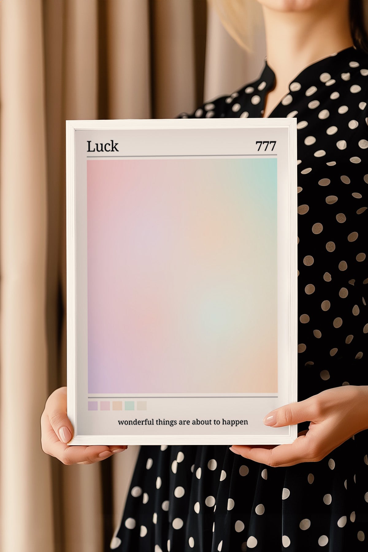 Aura Serisi Beyaz Çerçeveli Poster, Tablo No:74