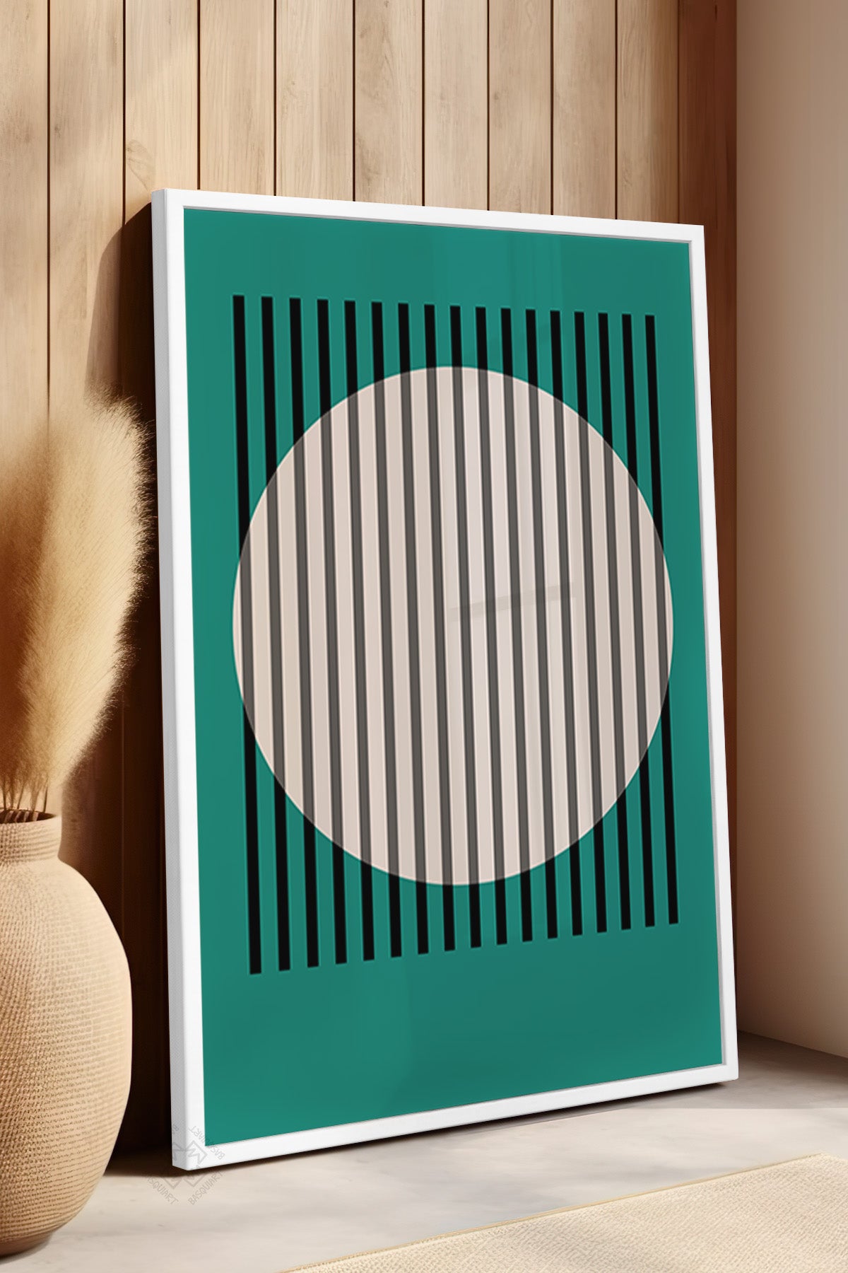 Bauhaus Serisi Beyaz Çerçeveli Poster, Tablo No:79