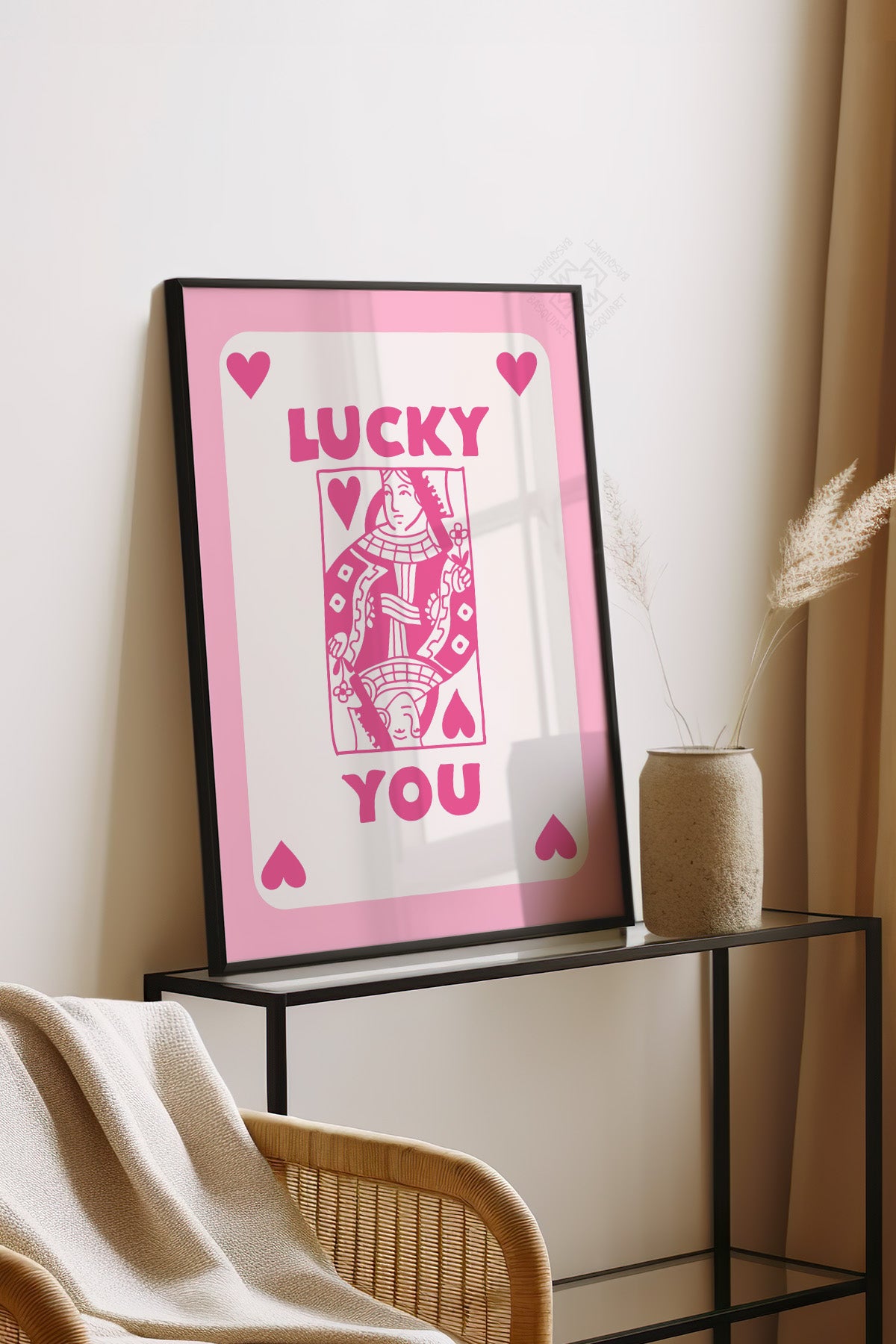 Lucky You Serisi Siyah Çerçeveli Poster, Tablo Duvar Dekoru No:42
