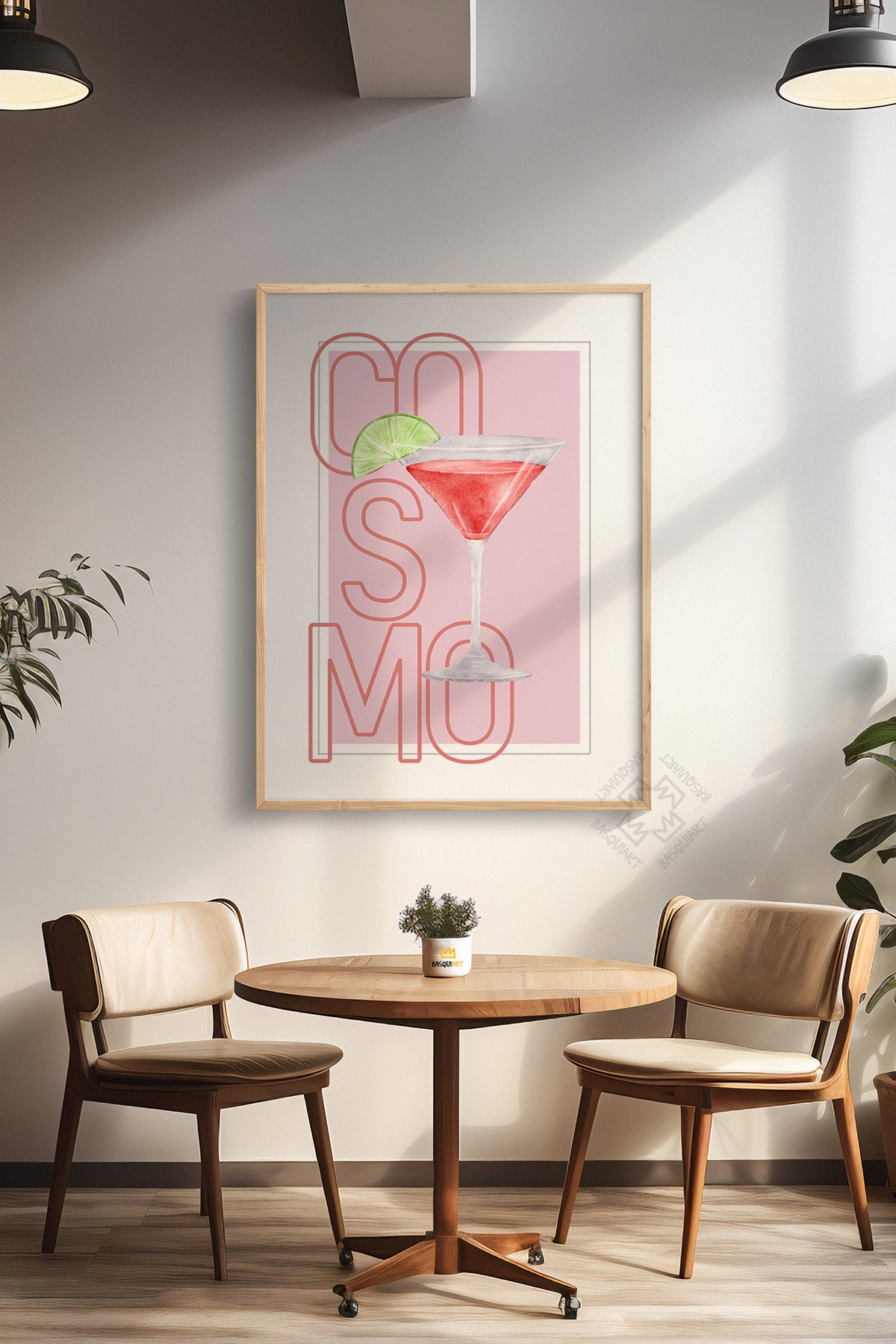 Kokteyl Serisi Ahşap Çerçeveli Poster, Tablo, Cafe, Restoran, Mutfak Duvar Dekoru No:46