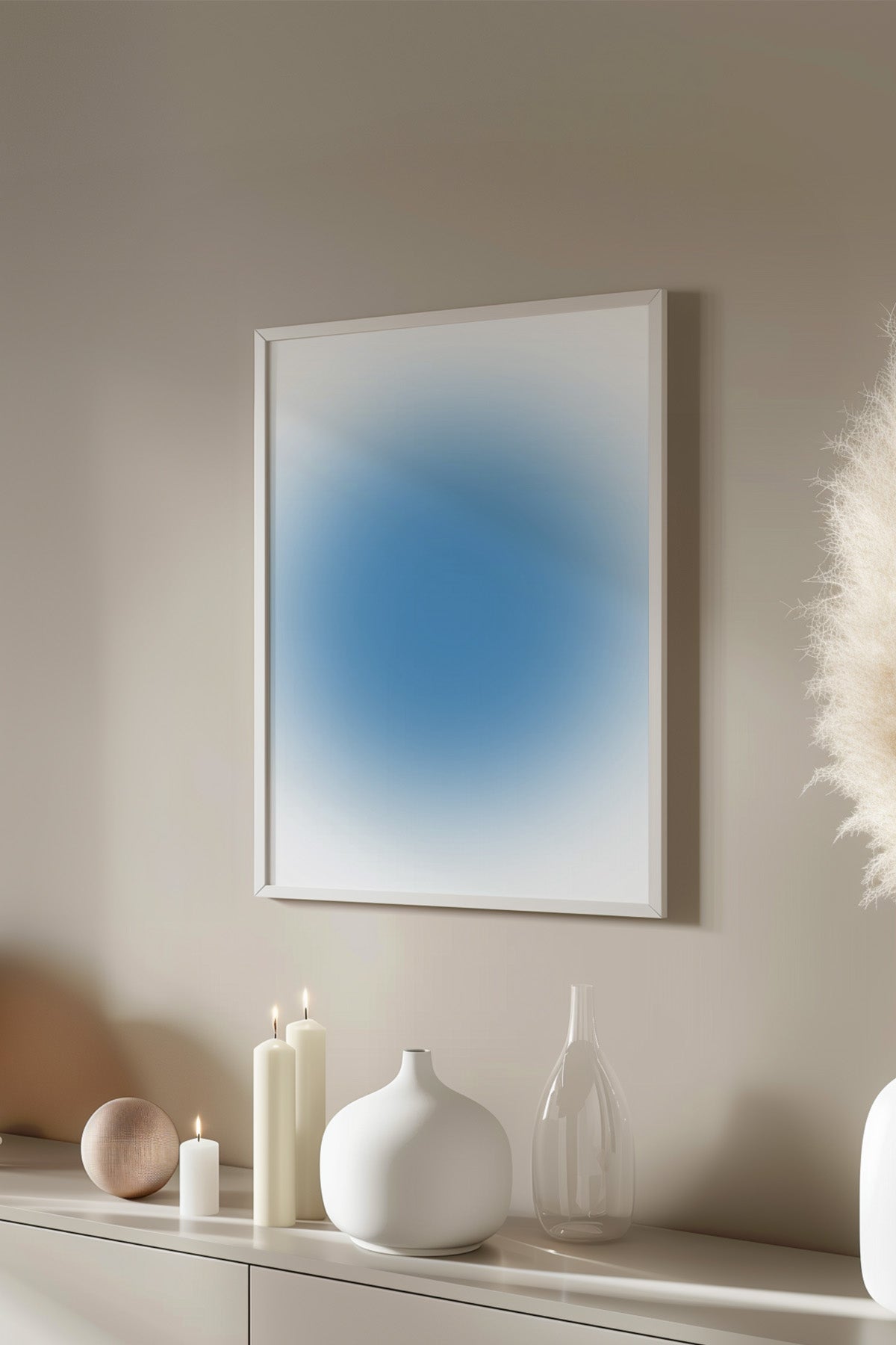 Aura Serisi Beyaz Çerçeveli Poster, Tablo No:85