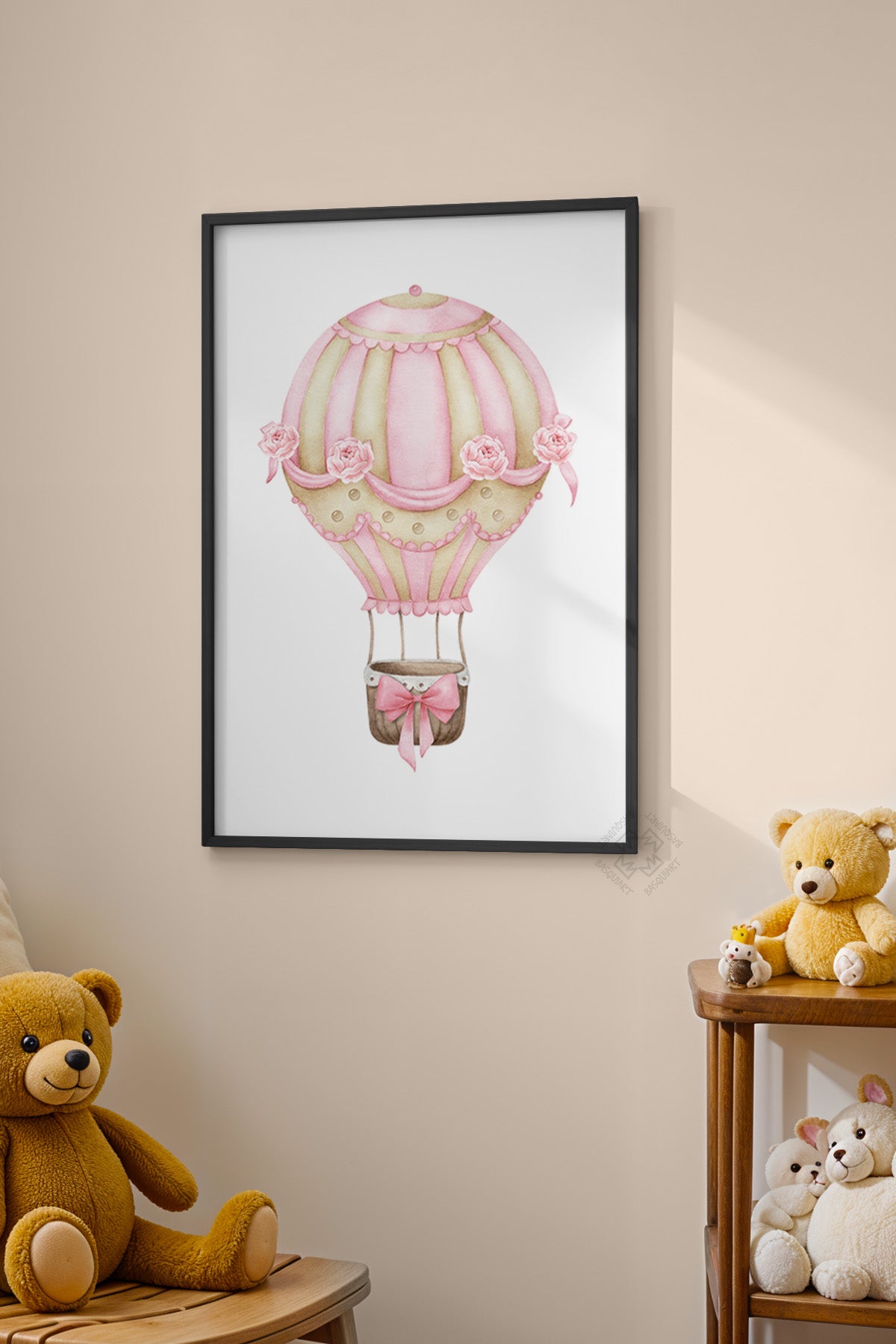 Çocuk Odası, Bebek Odası Siyah Çerçeveli Poster, Tablo No:4