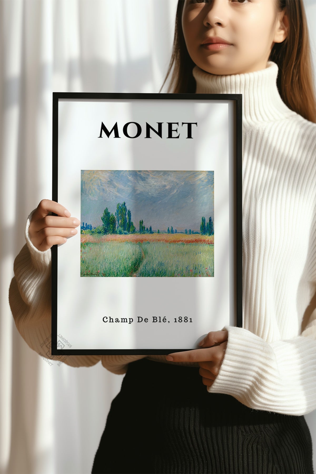 Claude Monet Serisi Siyah Çerçeveli Poster, Tablo Duvar Dekoru No:6