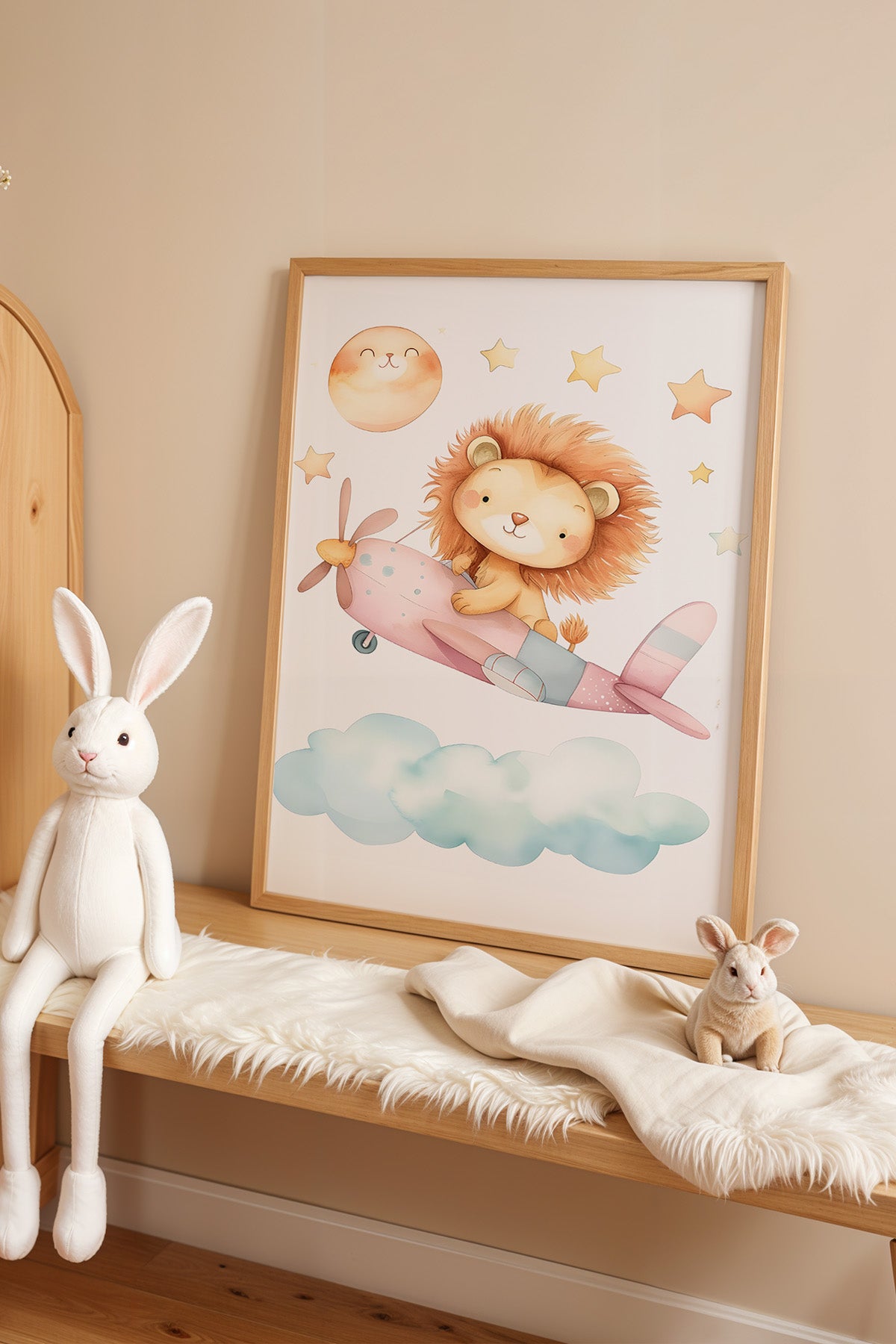 Çocuk Odası, Bebek Odası Ahşap Çerçeveli Poster, Tablo No:42