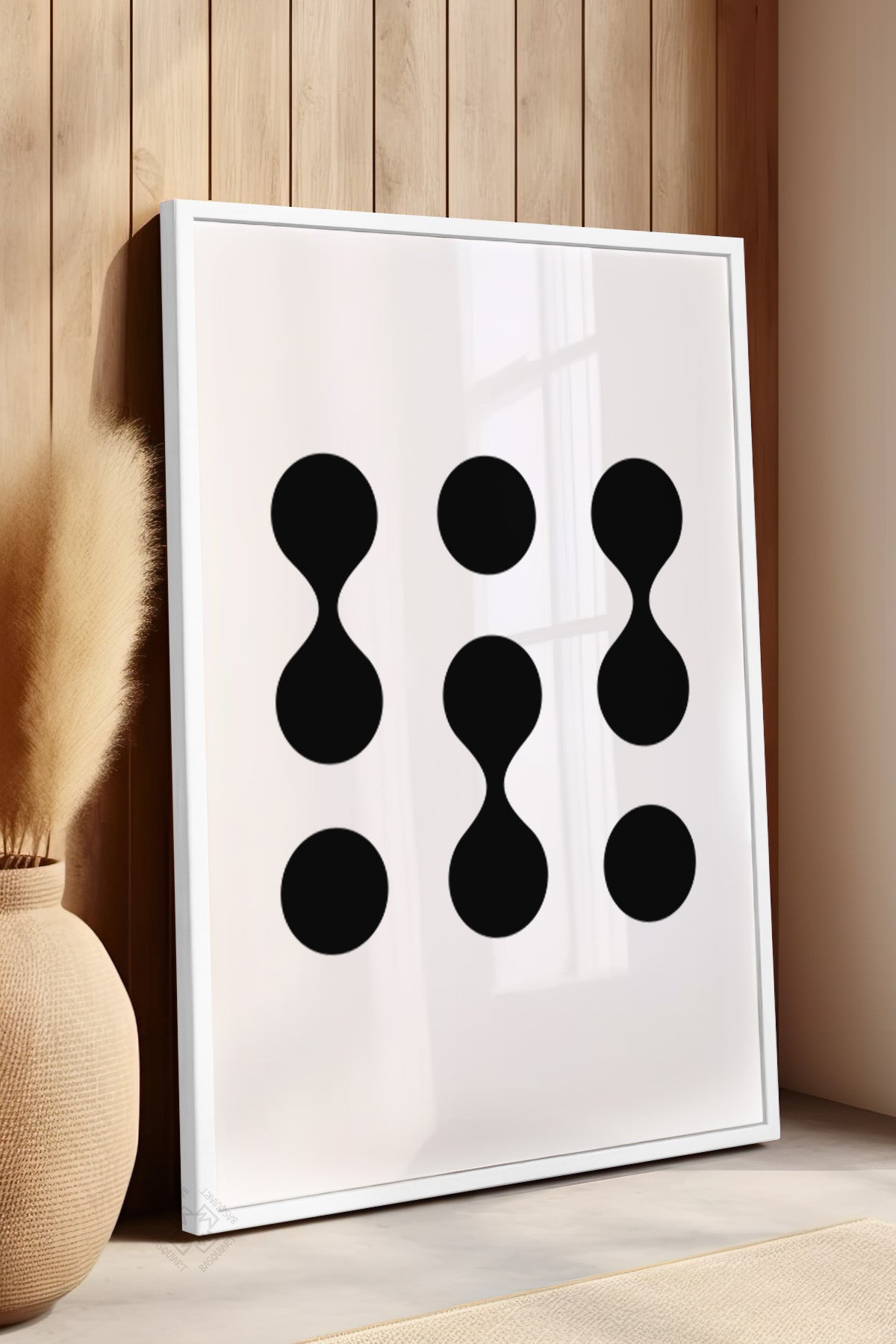 Bauhaus Serisi Beyaz Çerçeveli Poster, Tablo No:47