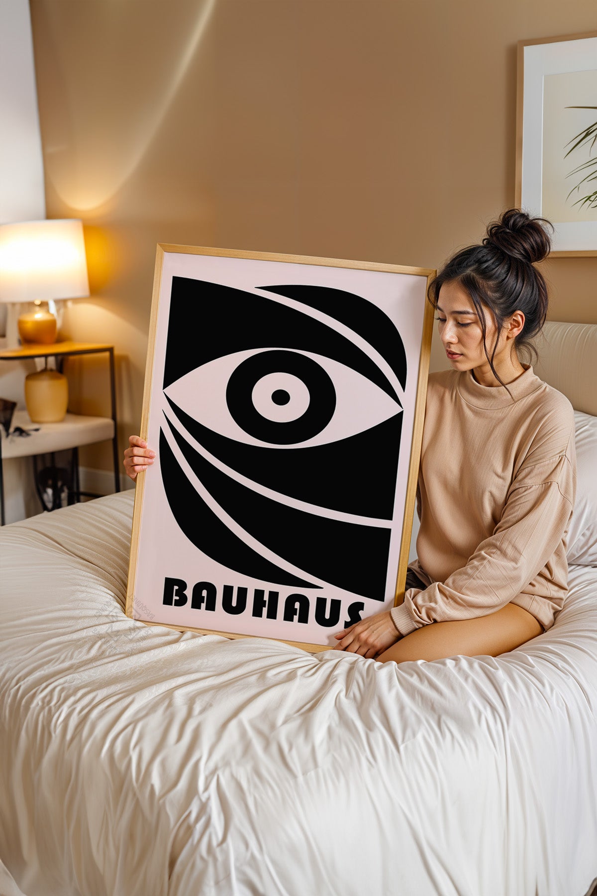 Bauhaus Serisi Ahşap Çerçeveli Poster, Tablo No:62