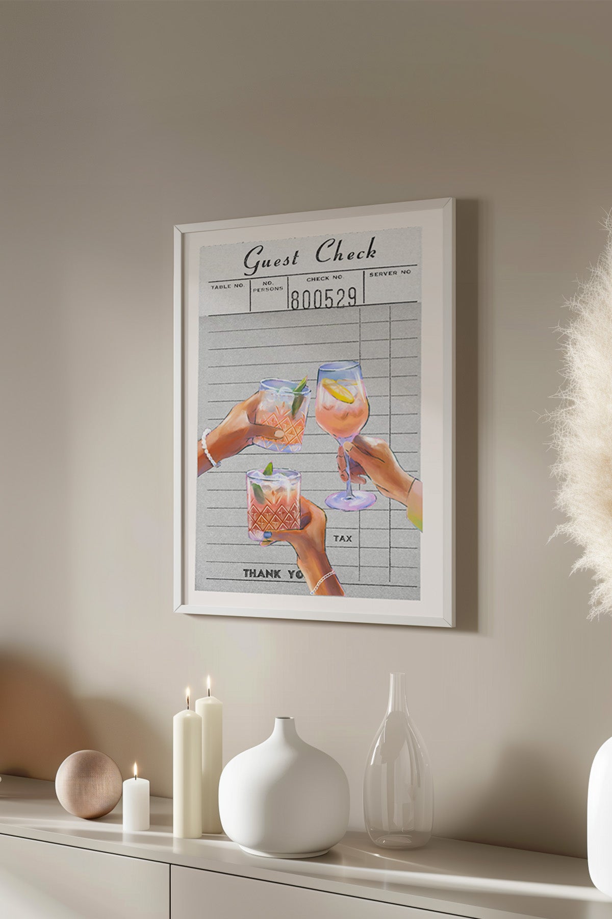 Lucky You Serisi Beyaz Çerçeveli Poster, Tablo Duvar Dekoru No:113