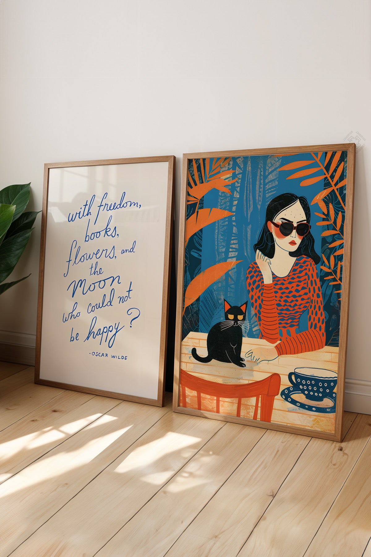 Oscar Wilde 2'li Ahşap Çerçeveli Poster, Sanatsal Tablo Seti No:3