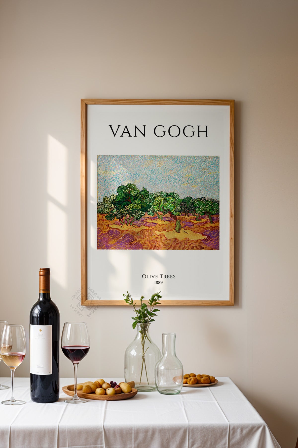 Vincent Van Gogh Serisi Ahşap Çerçeveli Poster, Tablo Duvar Dekoru No:6