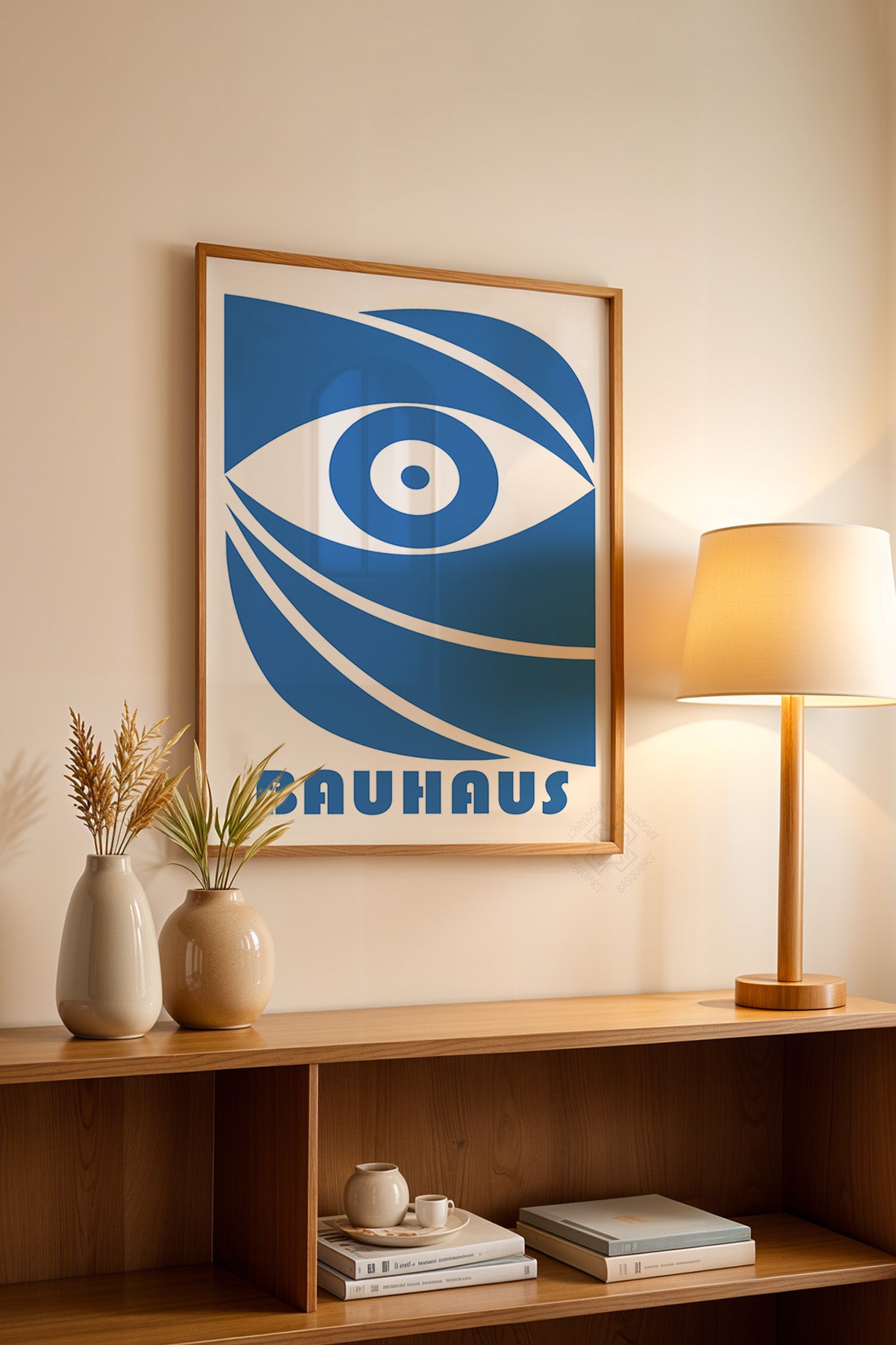 Bauhaus Serisi Ahşap Çerçeveli Poster, Tablo No:63
