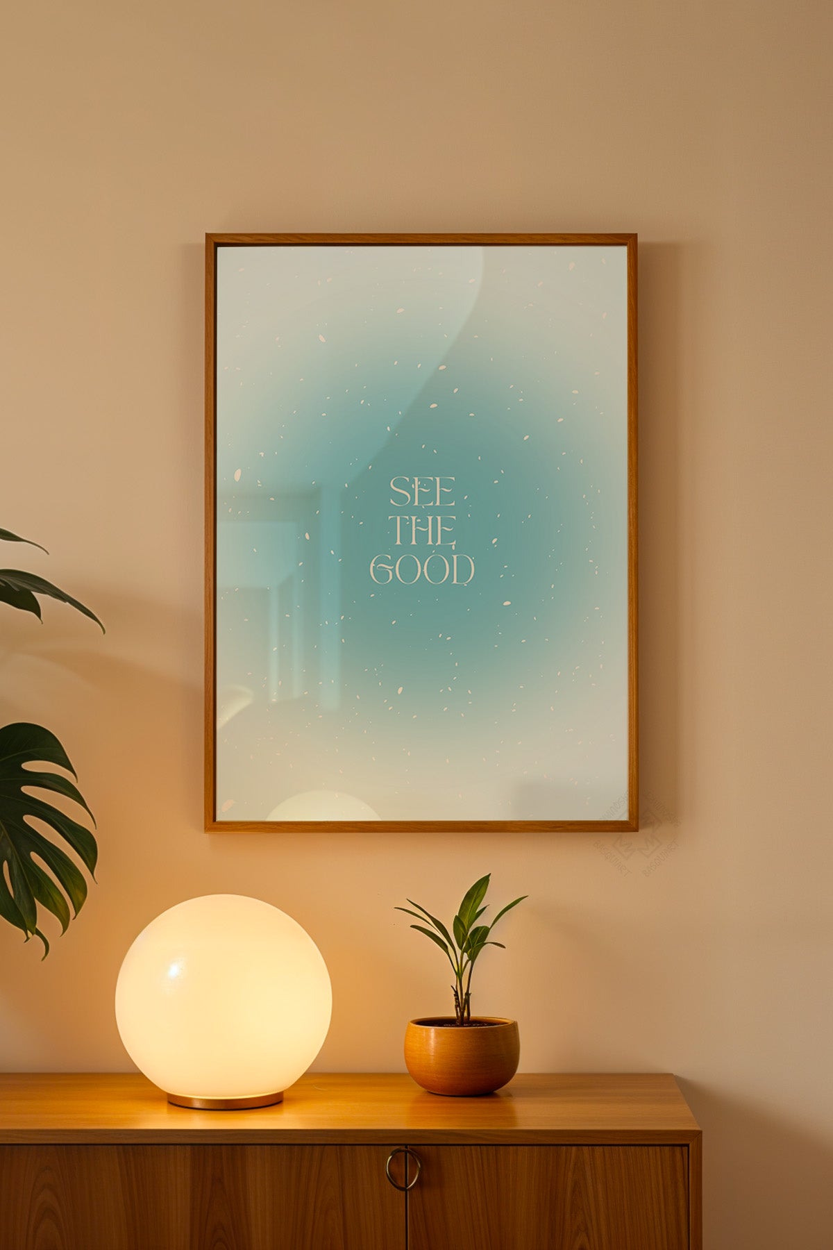 Aura Serisi Ahşap Çerçeveli Poster, Tablo No:103