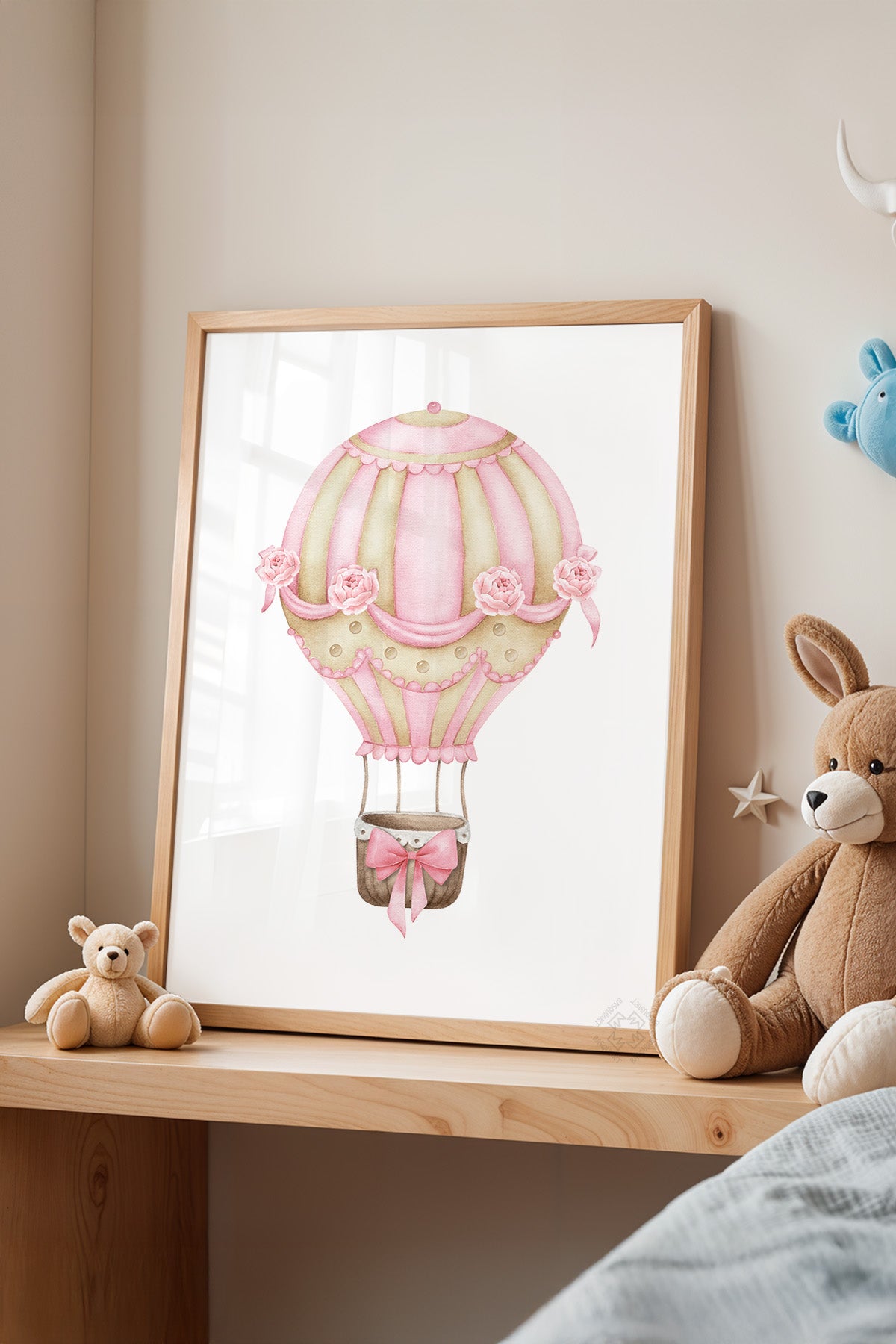 Çocuk Odası, Bebek Odası Ahşap Çerçeveli Poster, Tablo No:4