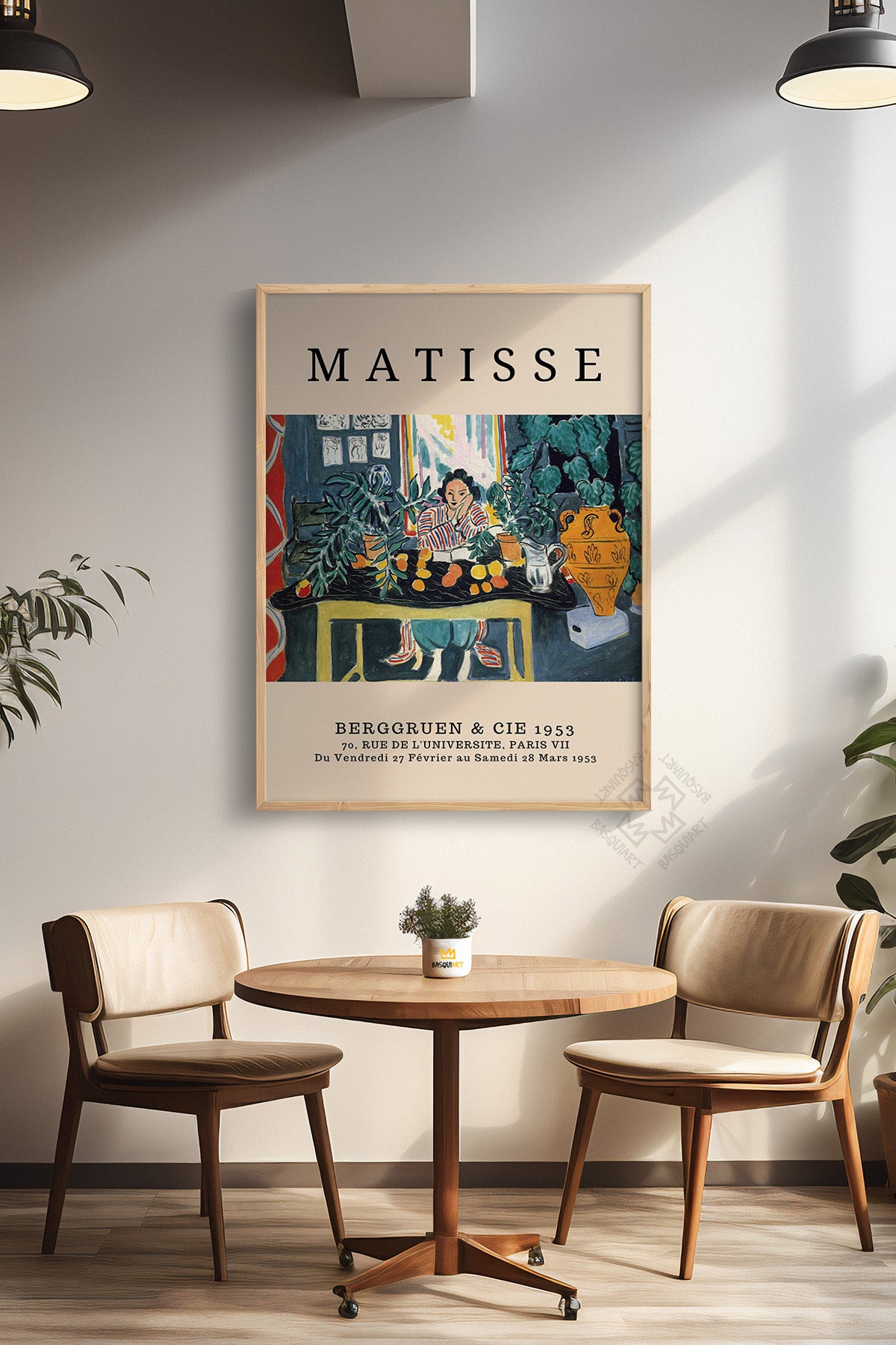 Henri Matisse Serisi Ahşap Çerçeveli Poster, Tablo Duvar Dekoru No:1