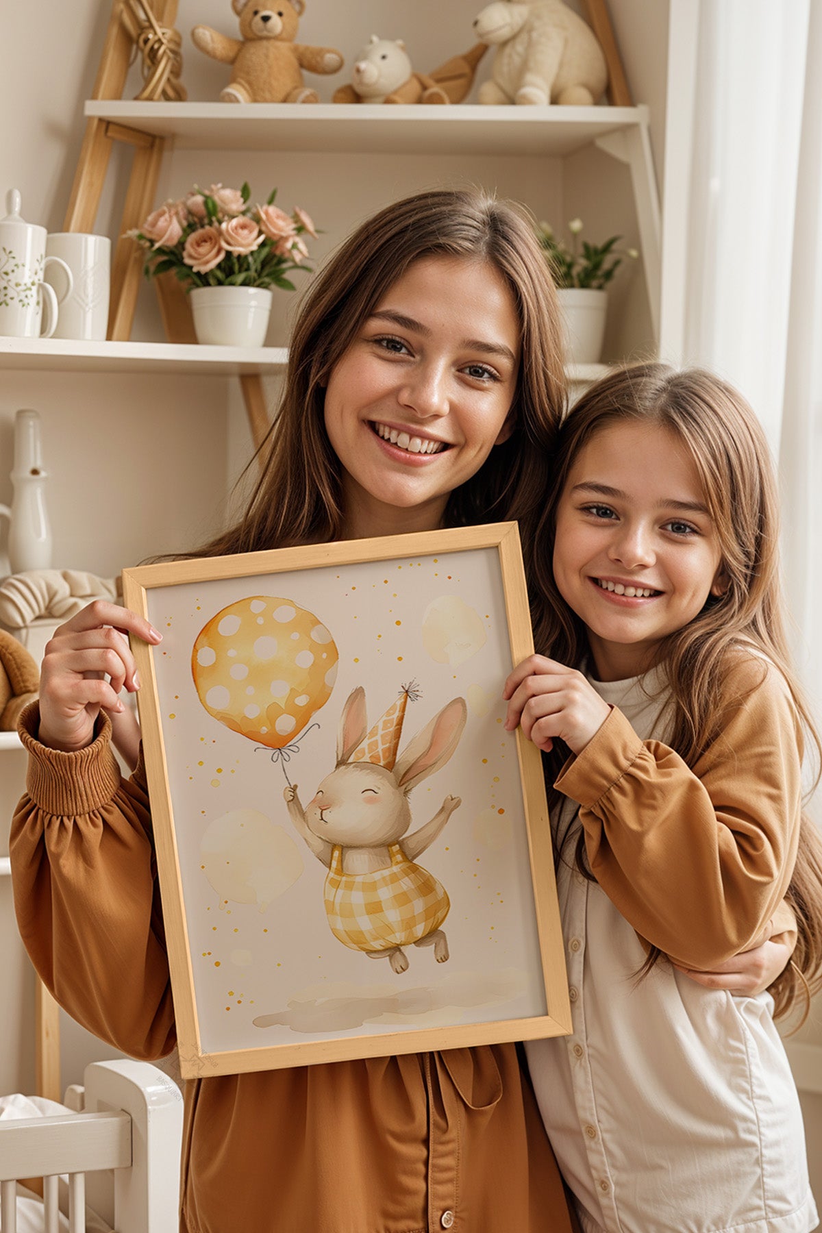 Çocuk Odası, Bebek Odası Ahşap Çerçeveli Poster, Tablo No:58