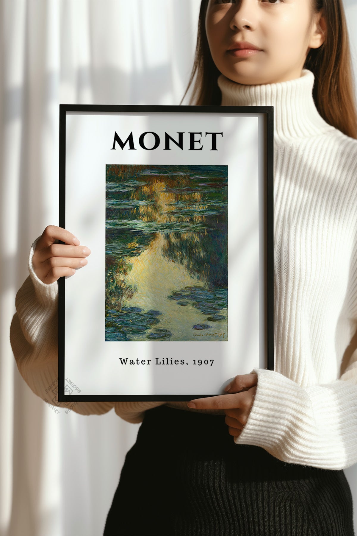 Claude Monet Serisi Siyah Çerçeveli Poster, Tablo Duvar Dekoru No:11