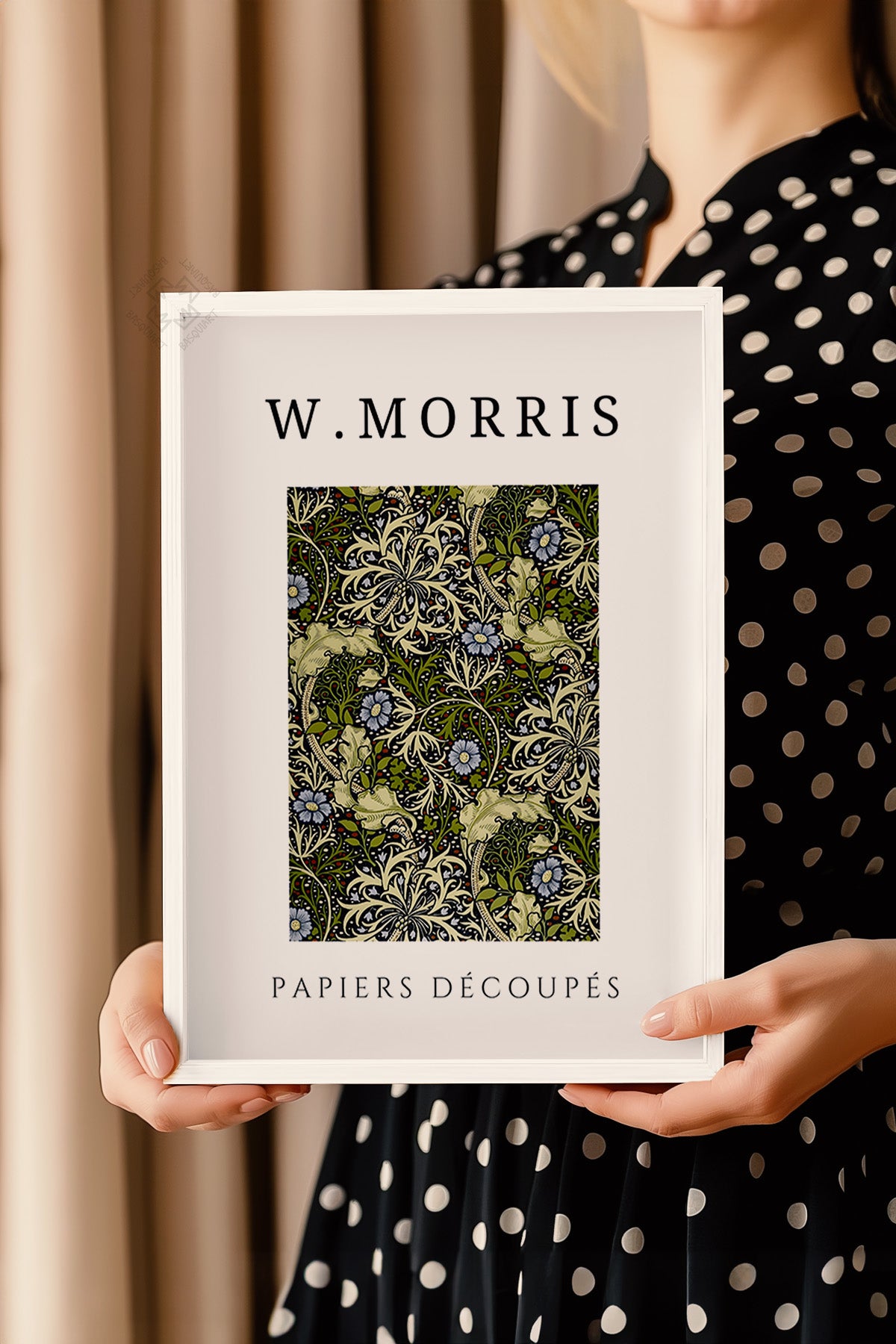 William Morris Serisi Beyaz Çerçeveli Poster, Tablo Duvar Dekoru No:17