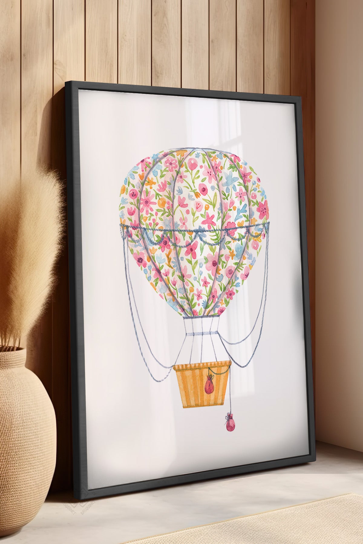 Çocuk Odası, Bebek Odası Siyah Çerçeveli Poster, Tablo No:5