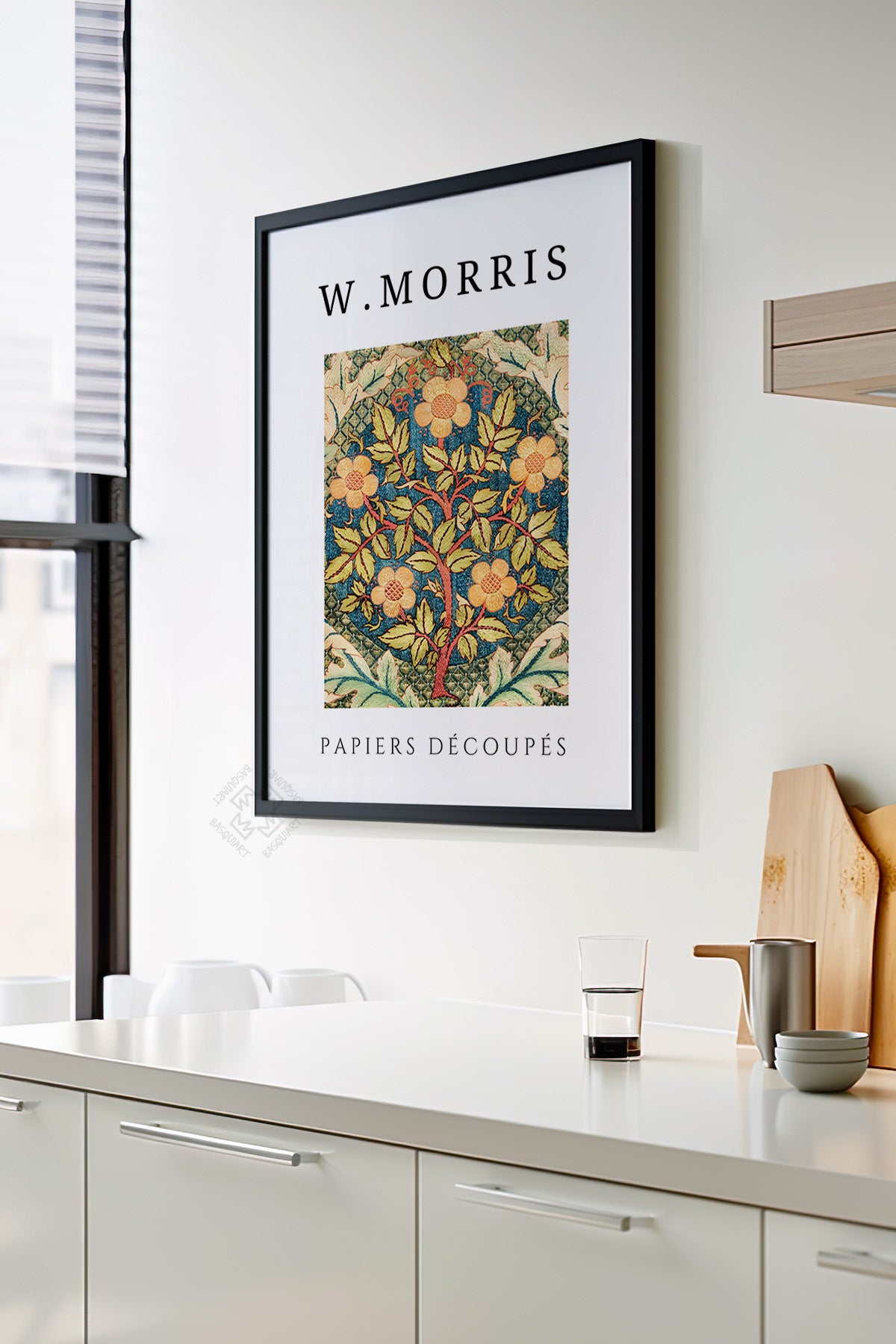 William Morris Serisi Siyah Çerçeveli Poster, Tablo Duvar Dekoru No:20