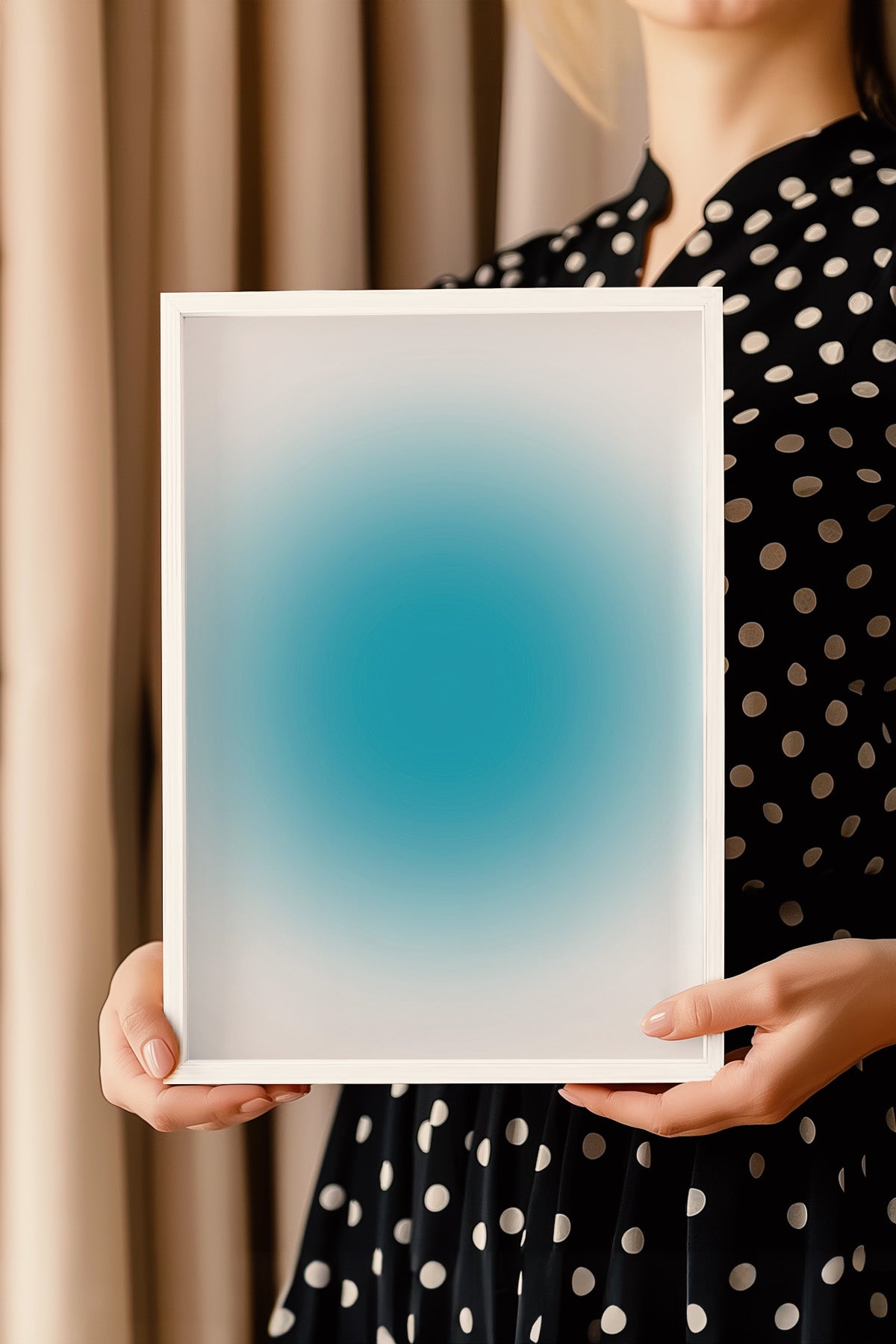 Aura Serisi Beyaz Çerçeveli Poster, Tablo No:87