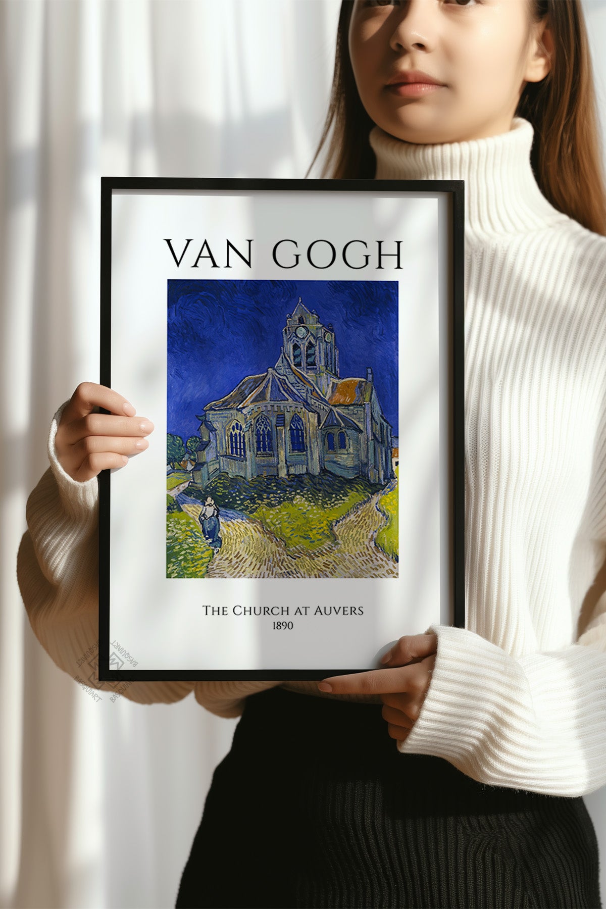Vincent Van Gogh Serisi Siyah Çerçeveli Poster, Tablo Duvar Dekoru No:12