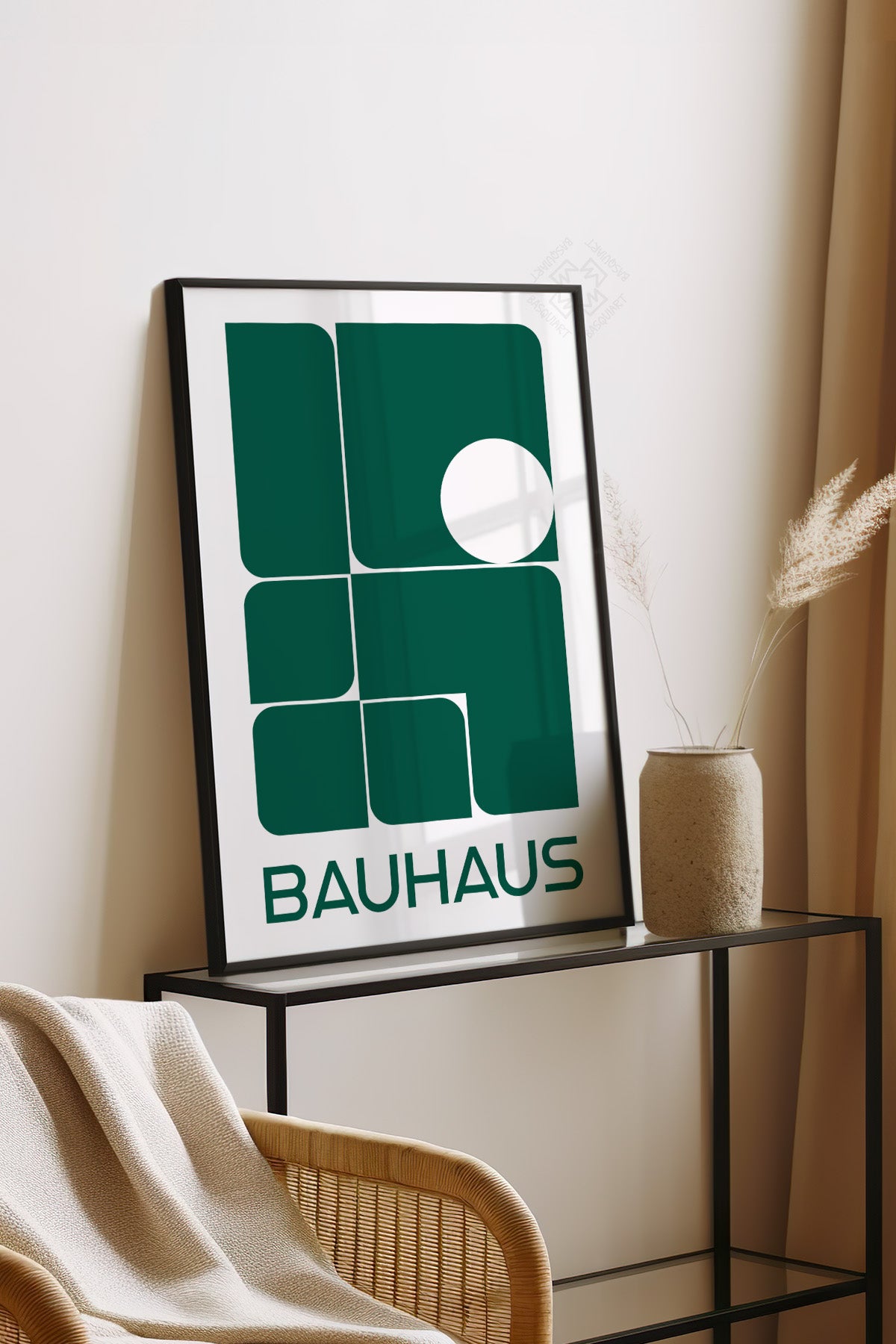 Bauhaus Serisi Siyah Çerçeveli Poster, Tablo No:85