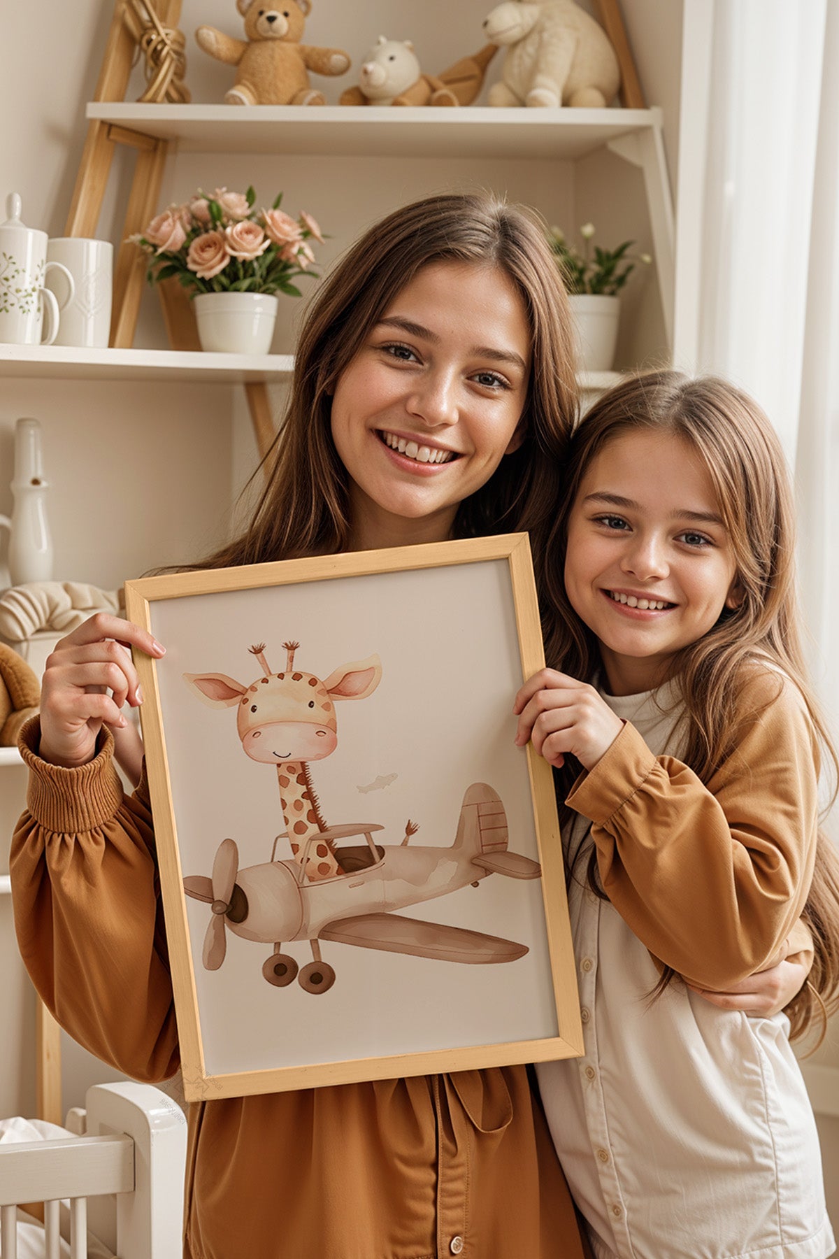 Çocuk Odası, Bebek Odası Ahşap Çerçeveli Poster, Tablo No:47