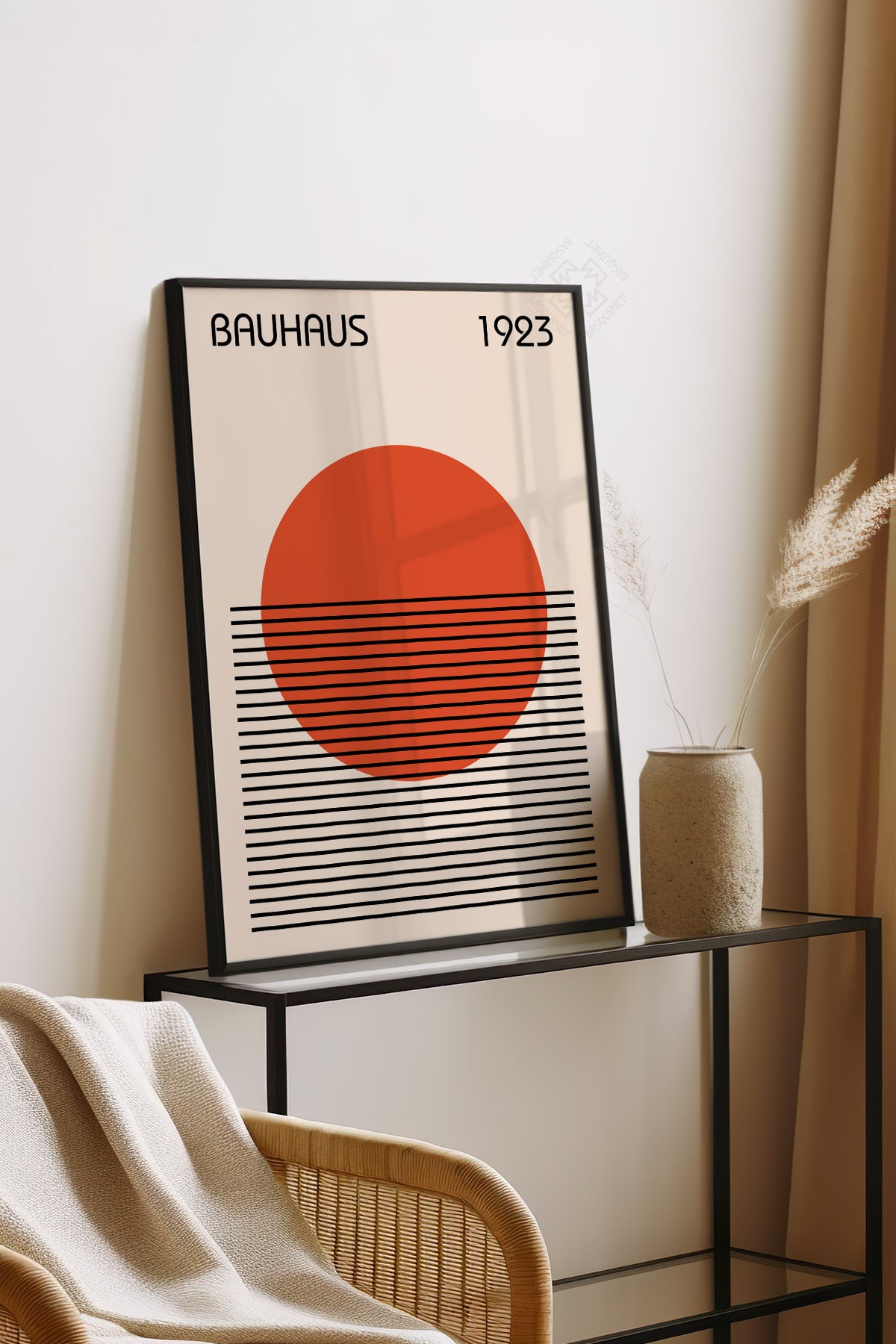 Bauhaus Serisi Siyah Çerçeveli Poster, Tablo No:27