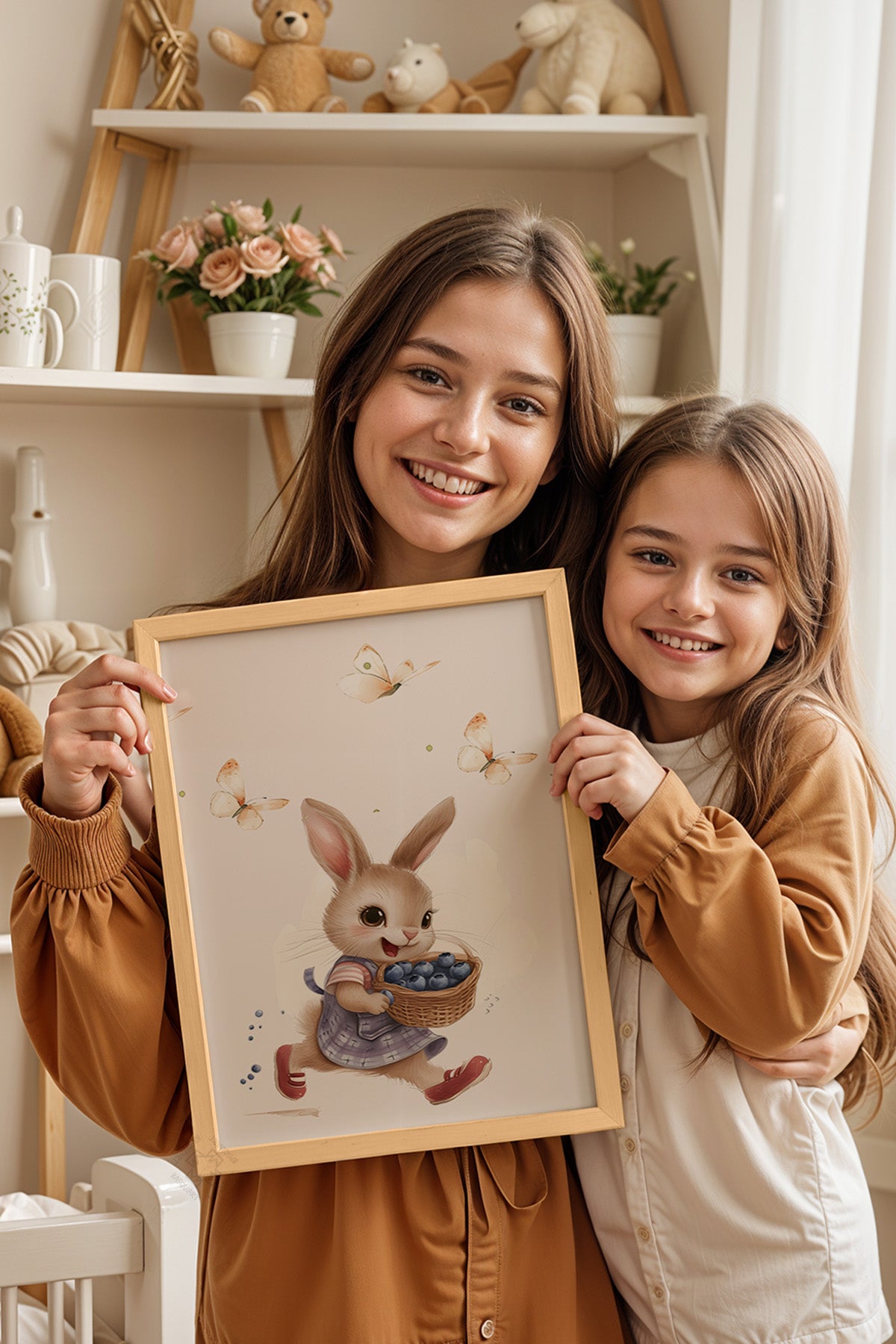 Çocuk Odası, Bebek Odası Ahşap Çerçeveli Poster, Tablo No:56