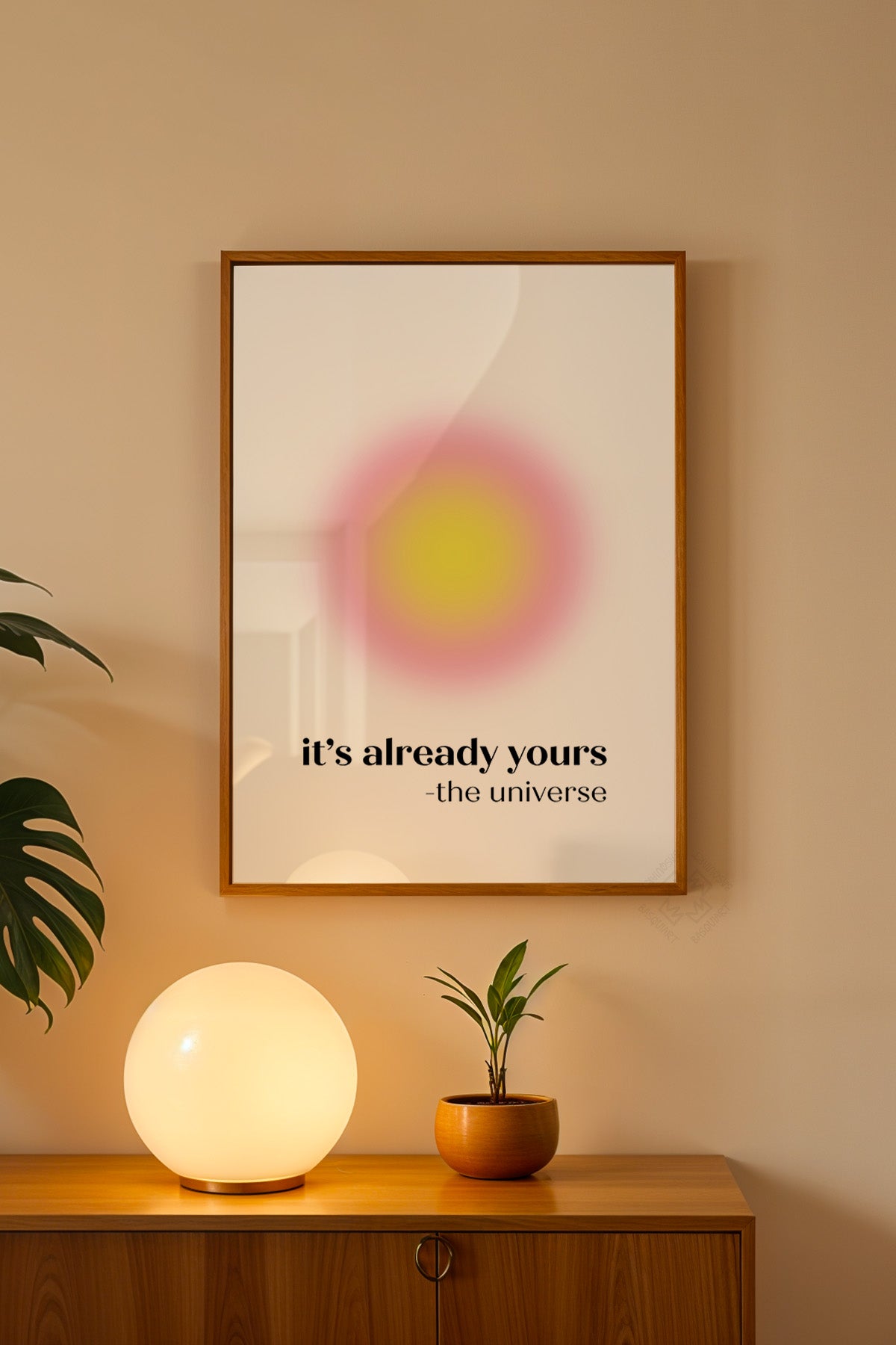 Aura Serisi Ahşap Çerçeveli Poster, Tablo No:92
