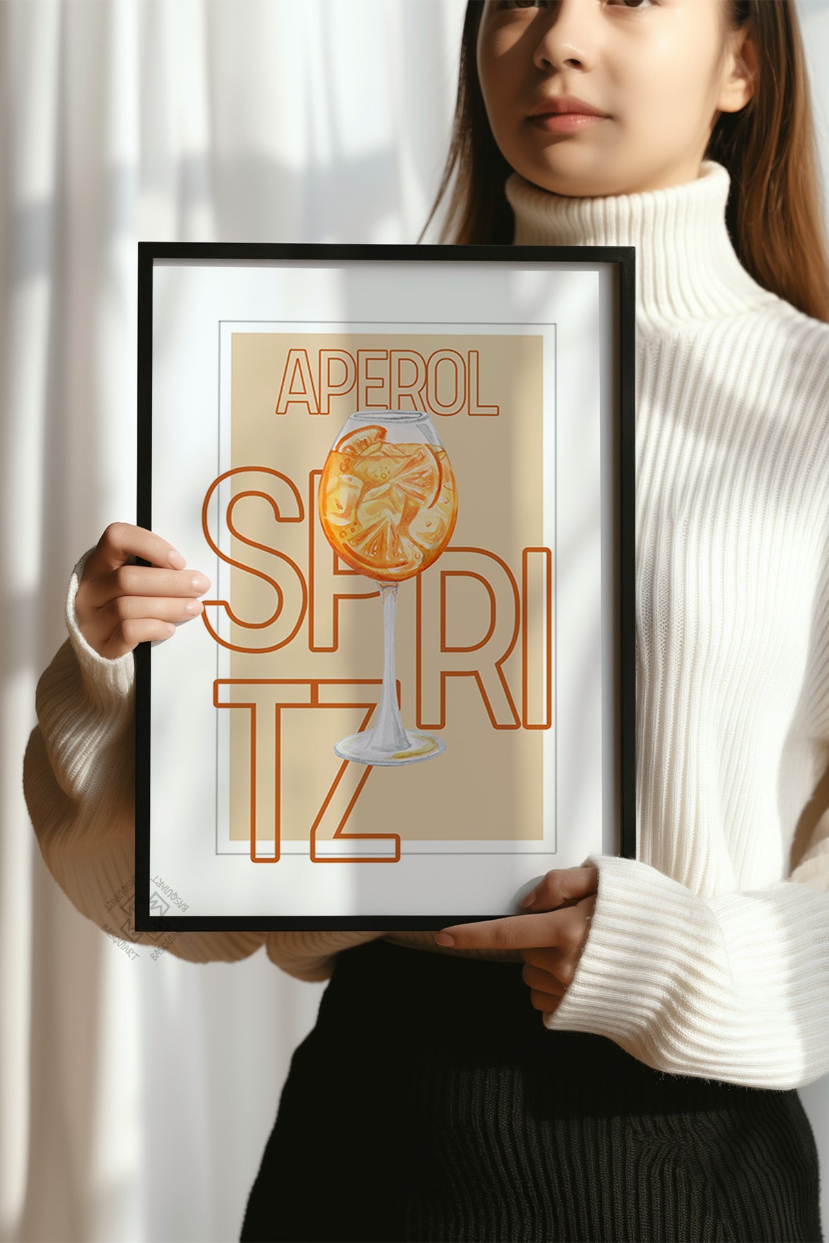 Kokteyl Serisi Siyah Çerçeveli Poster, Tablo, Cafe, Restoran, Mutfak Duvar Dekoru No:43