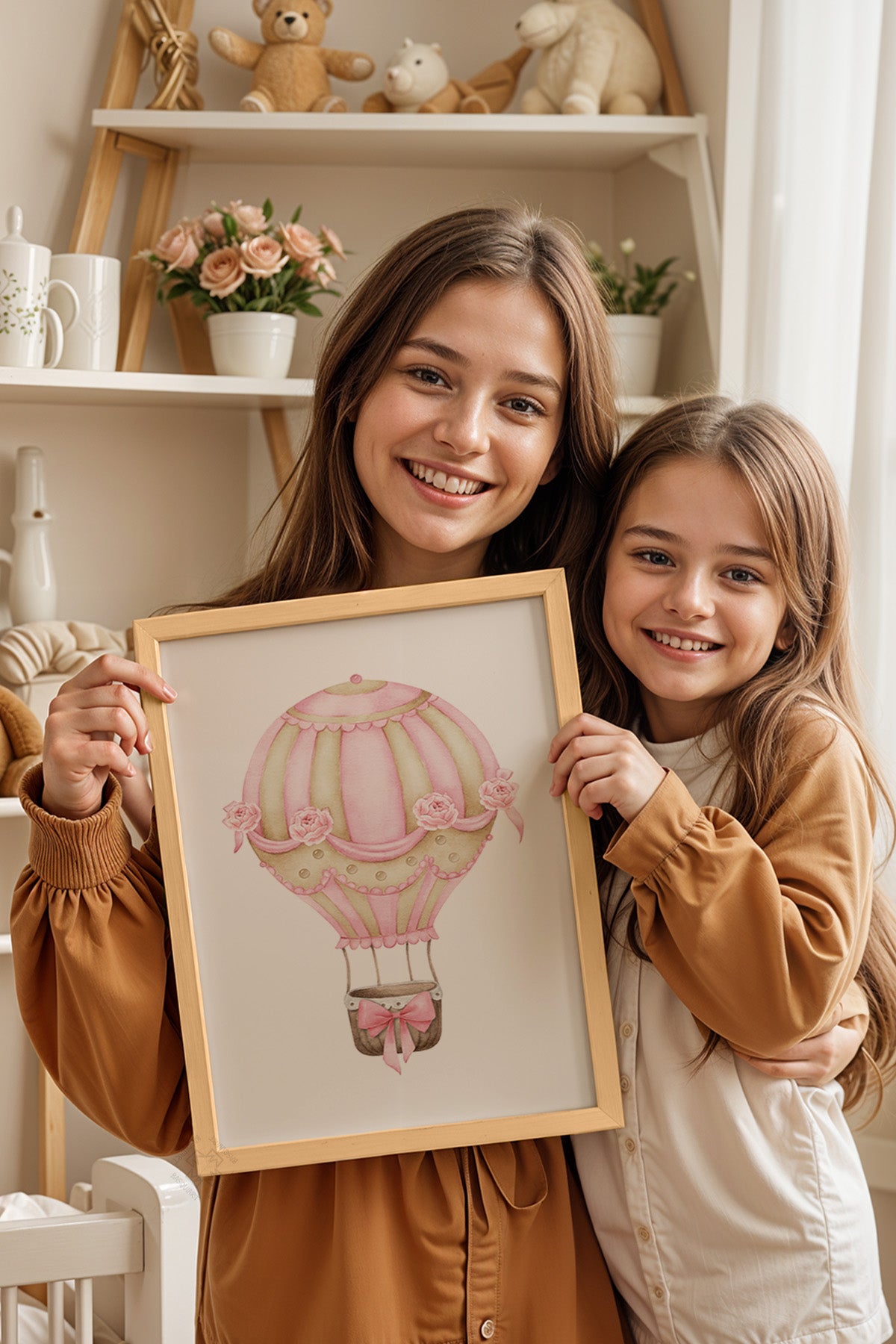 Çocuk Odası, Bebek Odası Ahşap Çerçeveli Poster, Tablo No:4