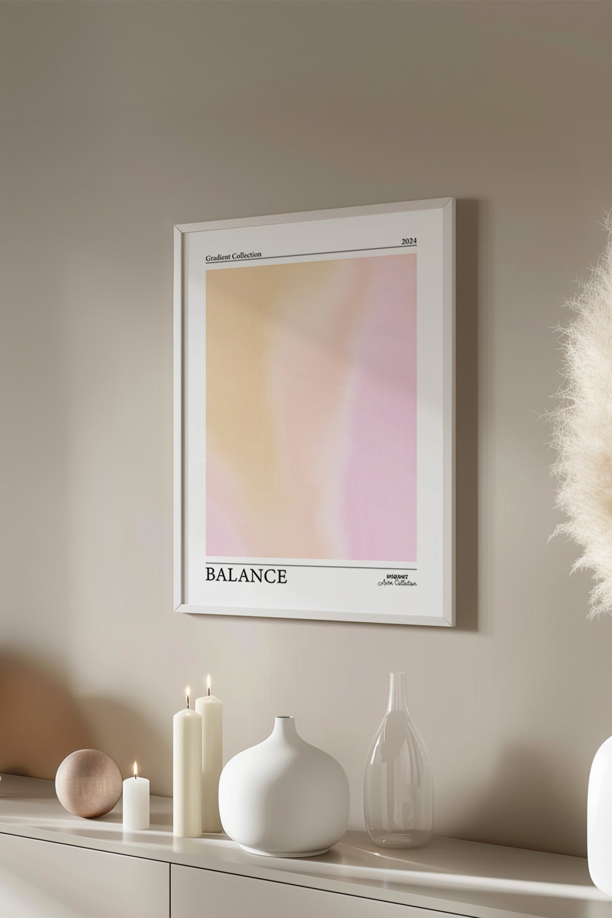 Aura Serisi Beyaz Çerçeveli Poster, Tablo No:31