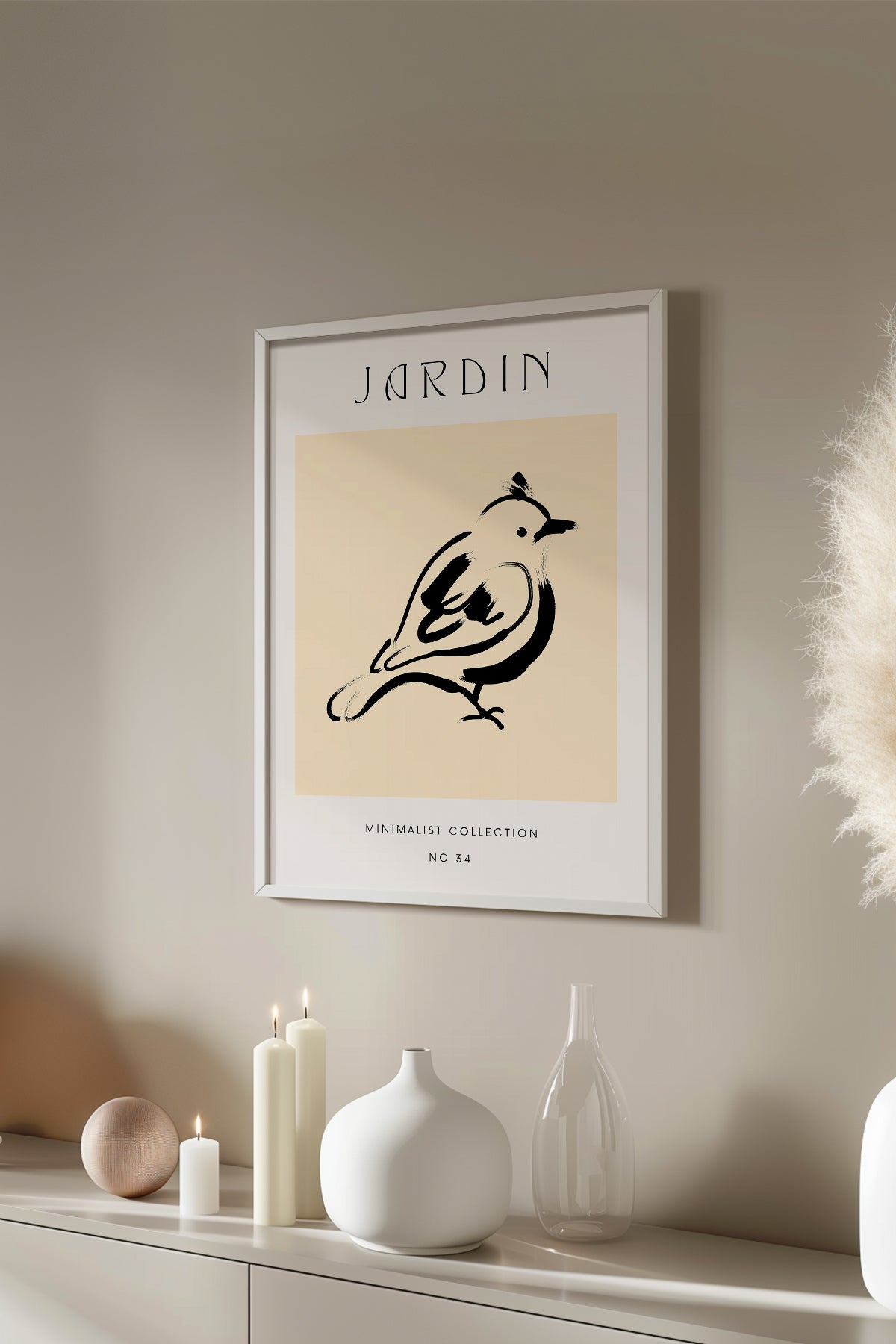 Bohemian Serisi Beyaz Çerçeveli Poster, Tablo No:79