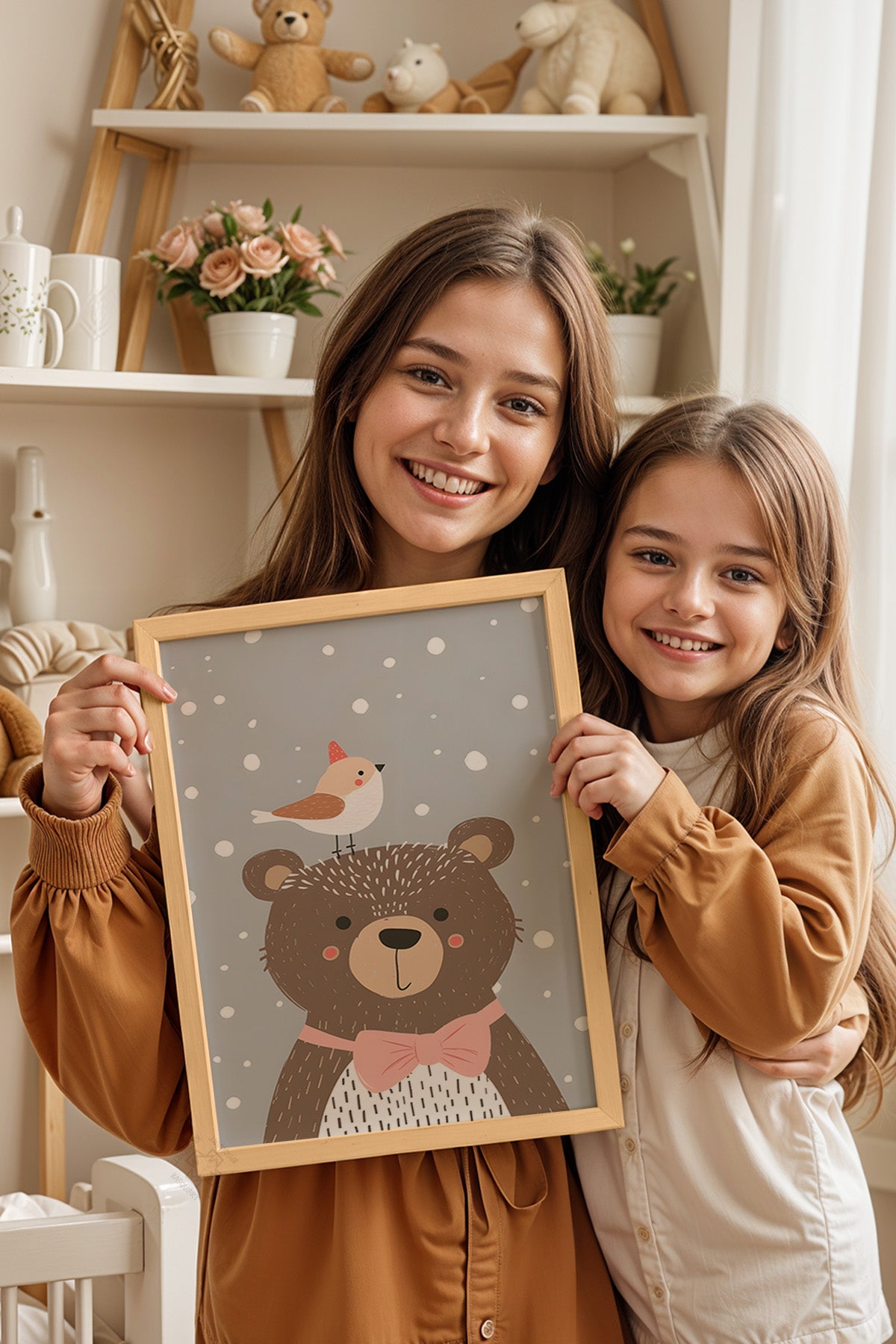 Çocuk Odası, Bebek Odası Ahşap Çerçeveli Poster, Tablo No:72