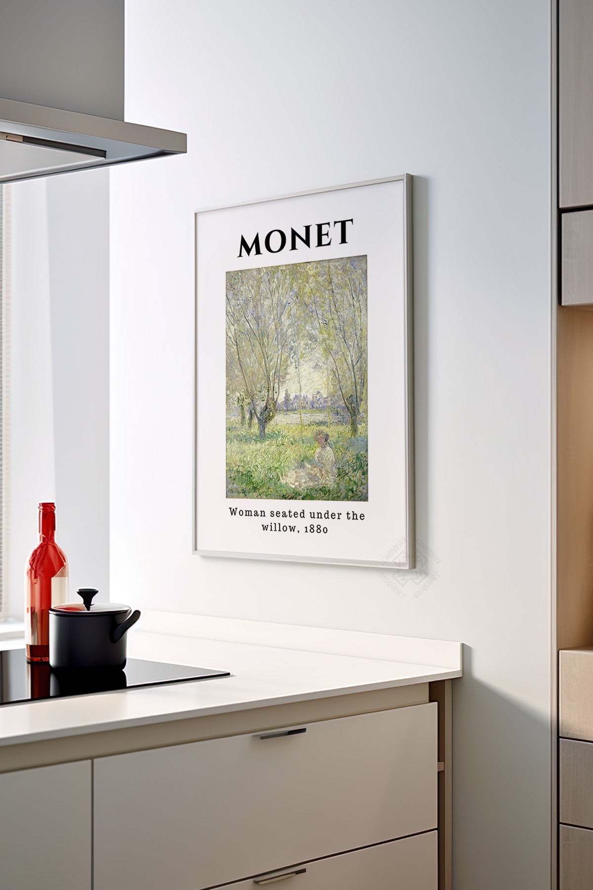 Claude Monet Serisi Beyaz Çerçeveli Poster, Tablo Duvar Dekoru No:1