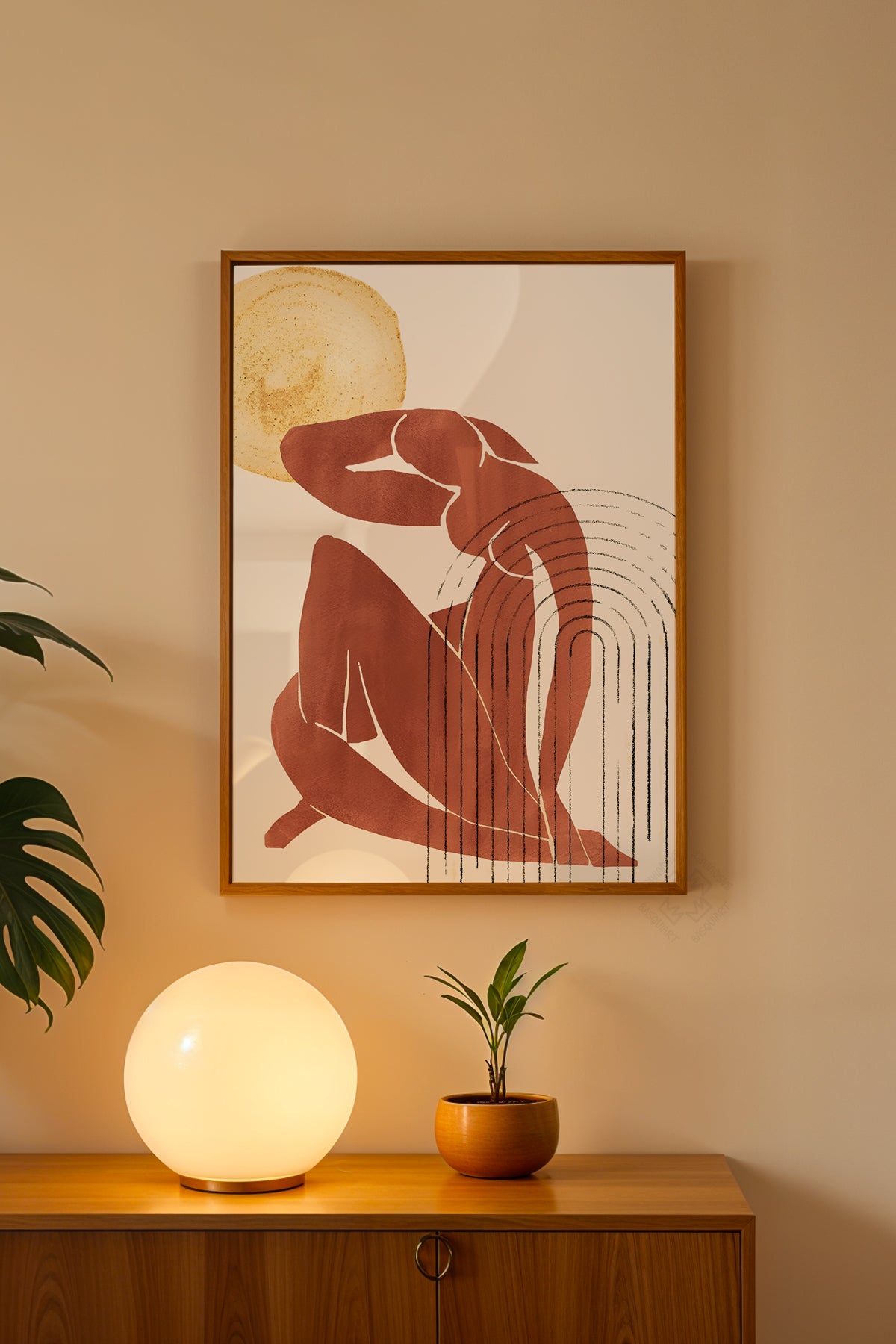 Bohemian Serisi Ahşap Çerçeveli Poster, Tablo No:24