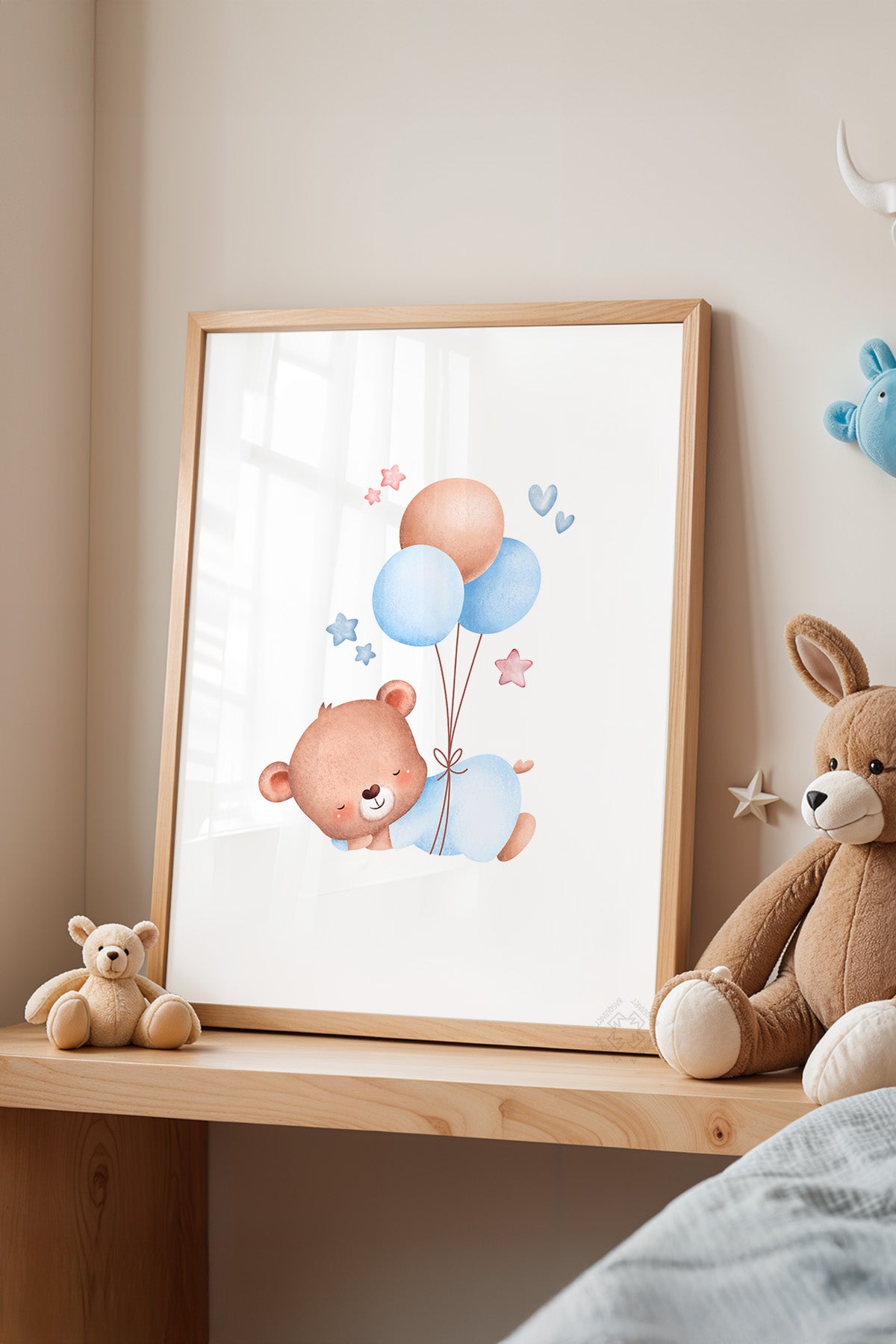 Çocuk Odası, Bebek Odası Ahşap Çerçeveli Poster, Tablo No:2