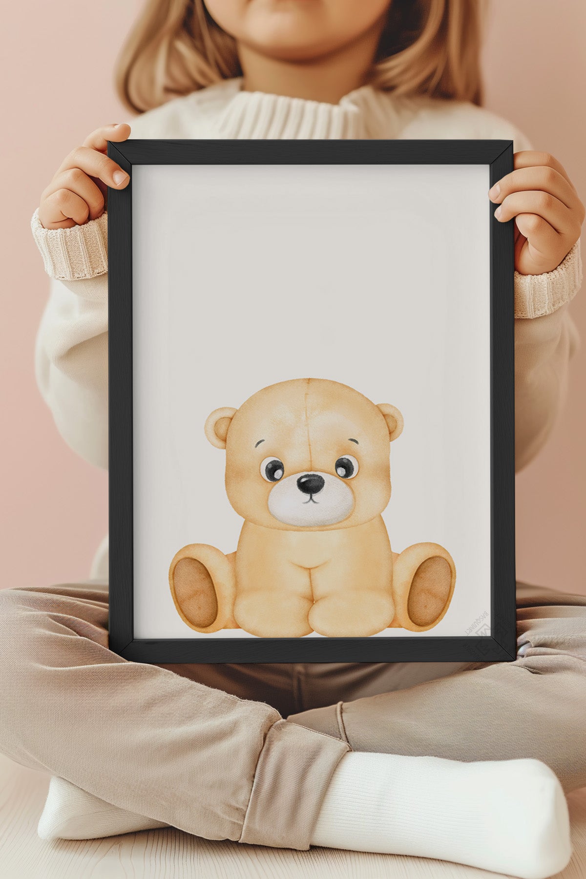 Çocuk Odası, Bebek Odası Siyah Çerçeveli Poster, Tablo No:17