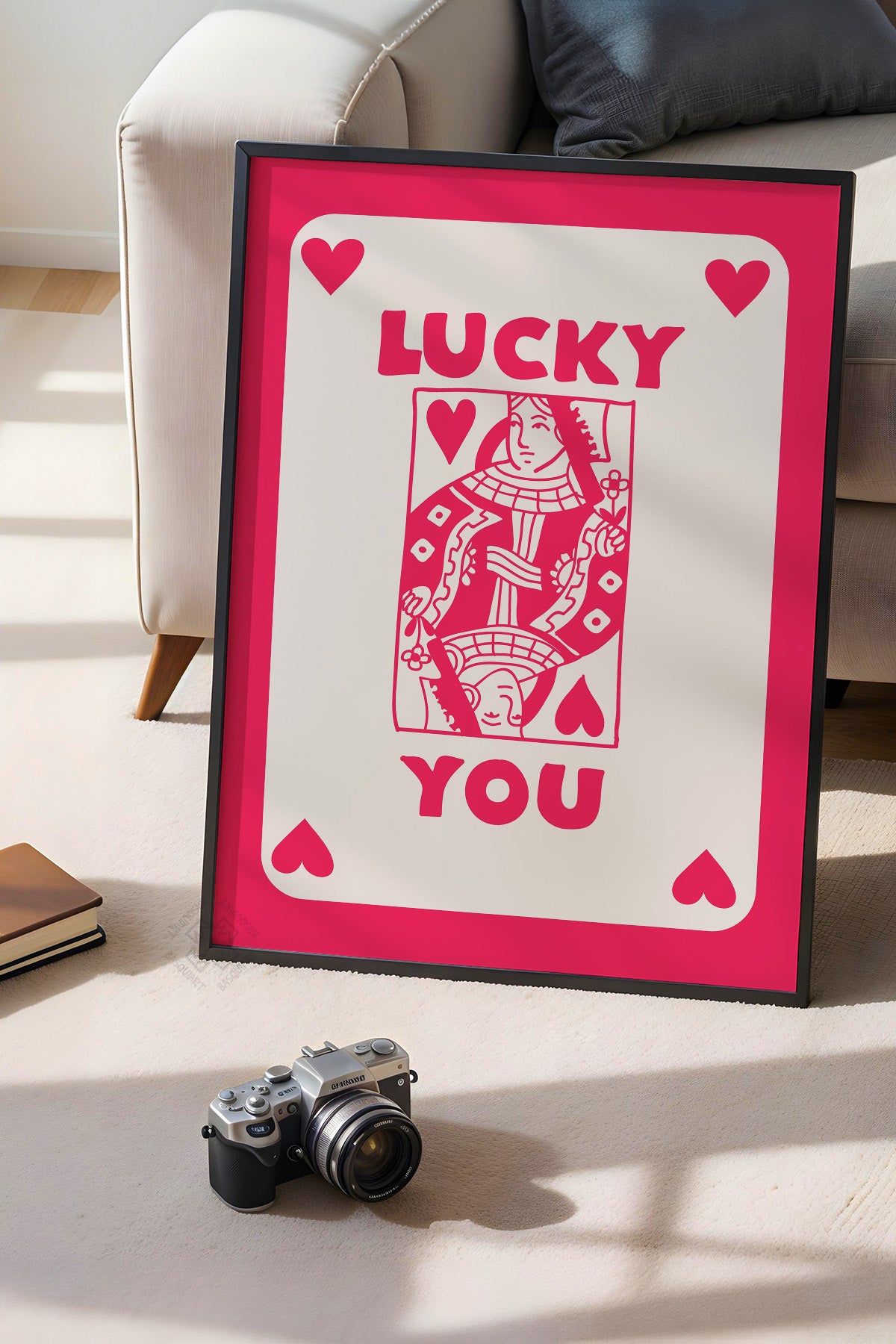 Lucky You Serisi Siyah Çerçeveli Poster, Tablo Duvar Dekoru No:83