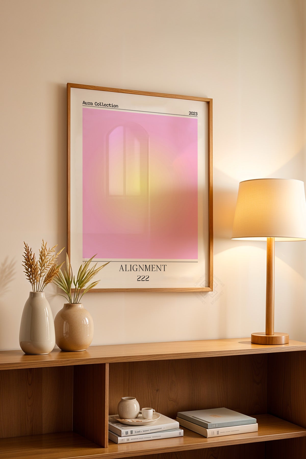 Aura Serisi Ahşap Çerçeveli Poster, Tablo No:186