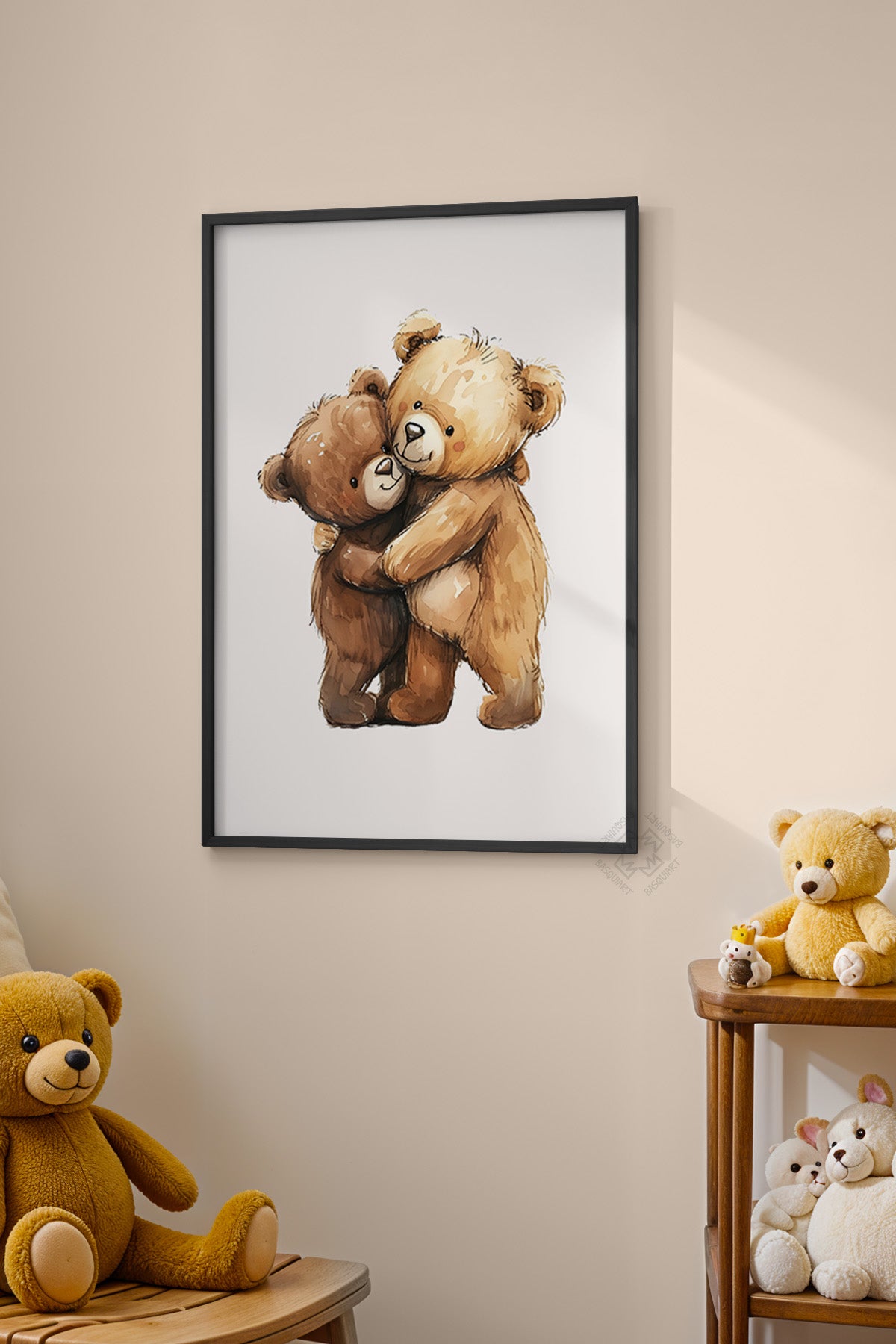 Çocuk Odası, Bebek Odası Siyah Çerçeveli Poster, Tablo No:81
