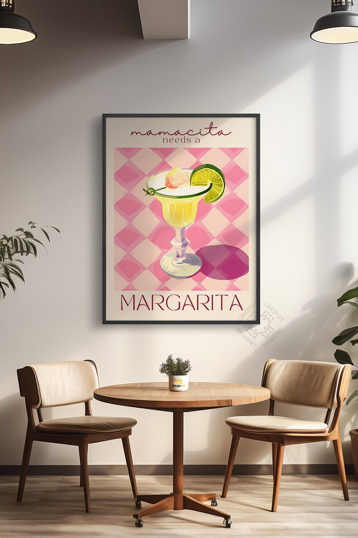 Kokteyl Serisi Siyah Çerçeveli Poster, Tablo, Cafe, Restoran, Mutfak Duvar Dekoru No:48